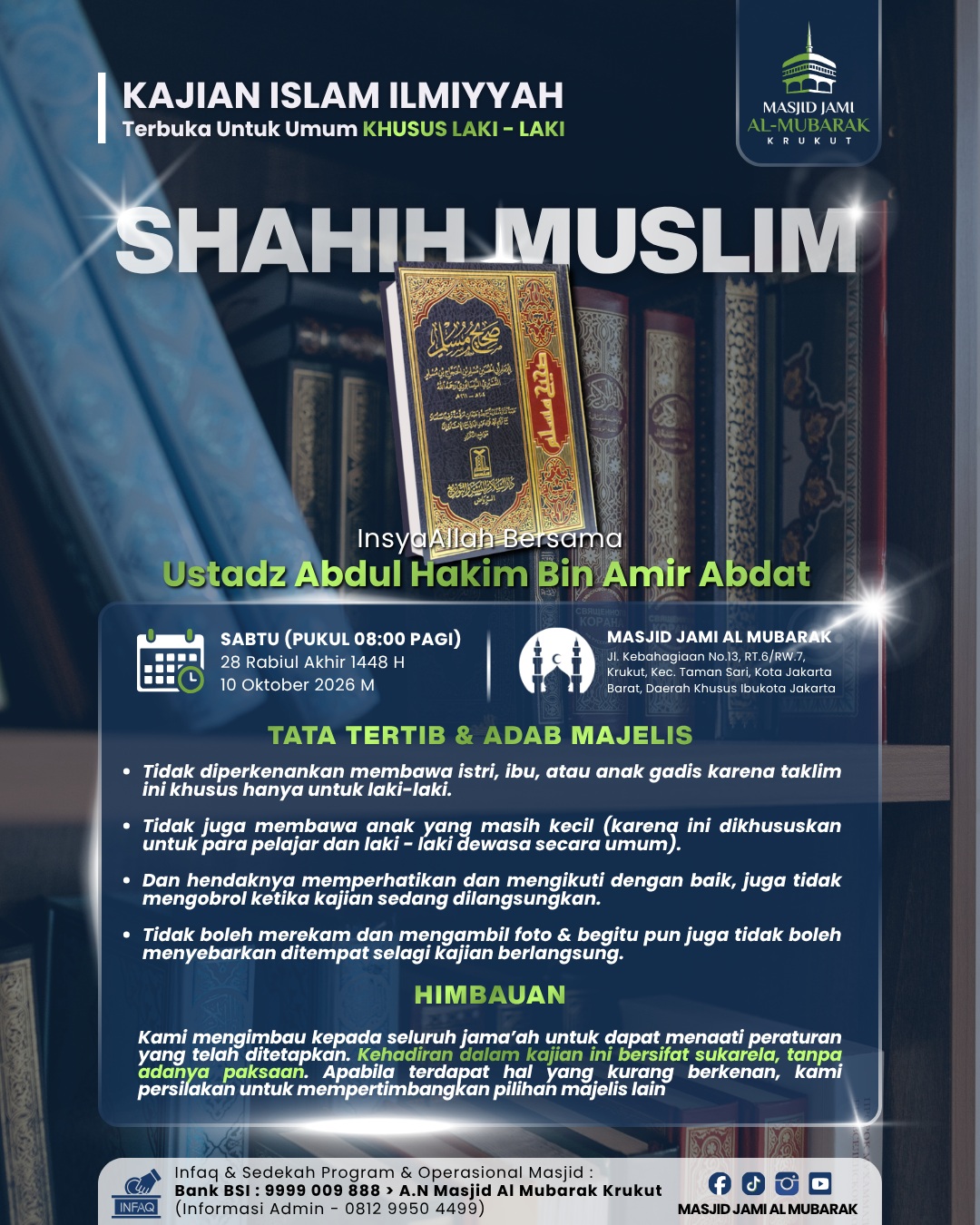 Poster asli dari @masjid.almubarak