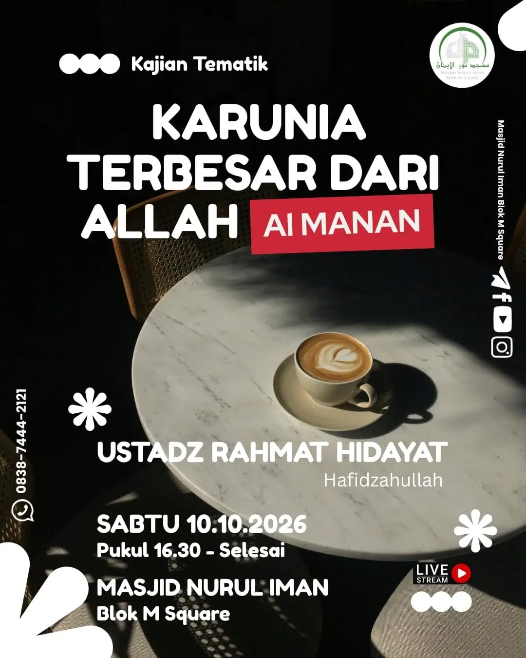 Poster asli dari @masjidnuruliman