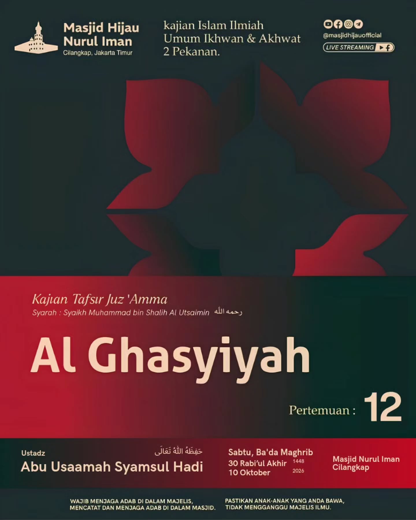 Poster asli dari @masjidhijauofficial
