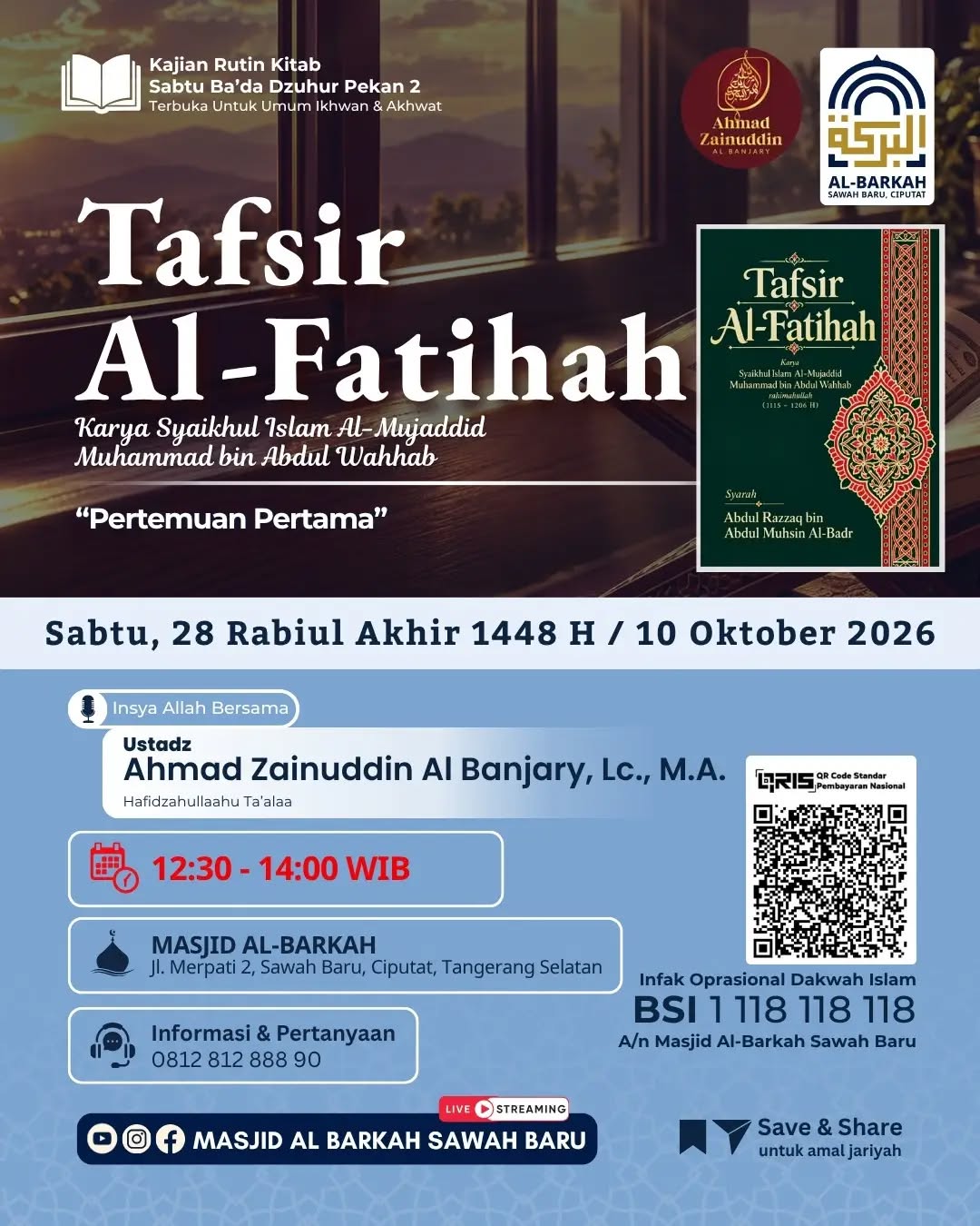 Poster asli dari @masjidalbarkah_sawahbaru