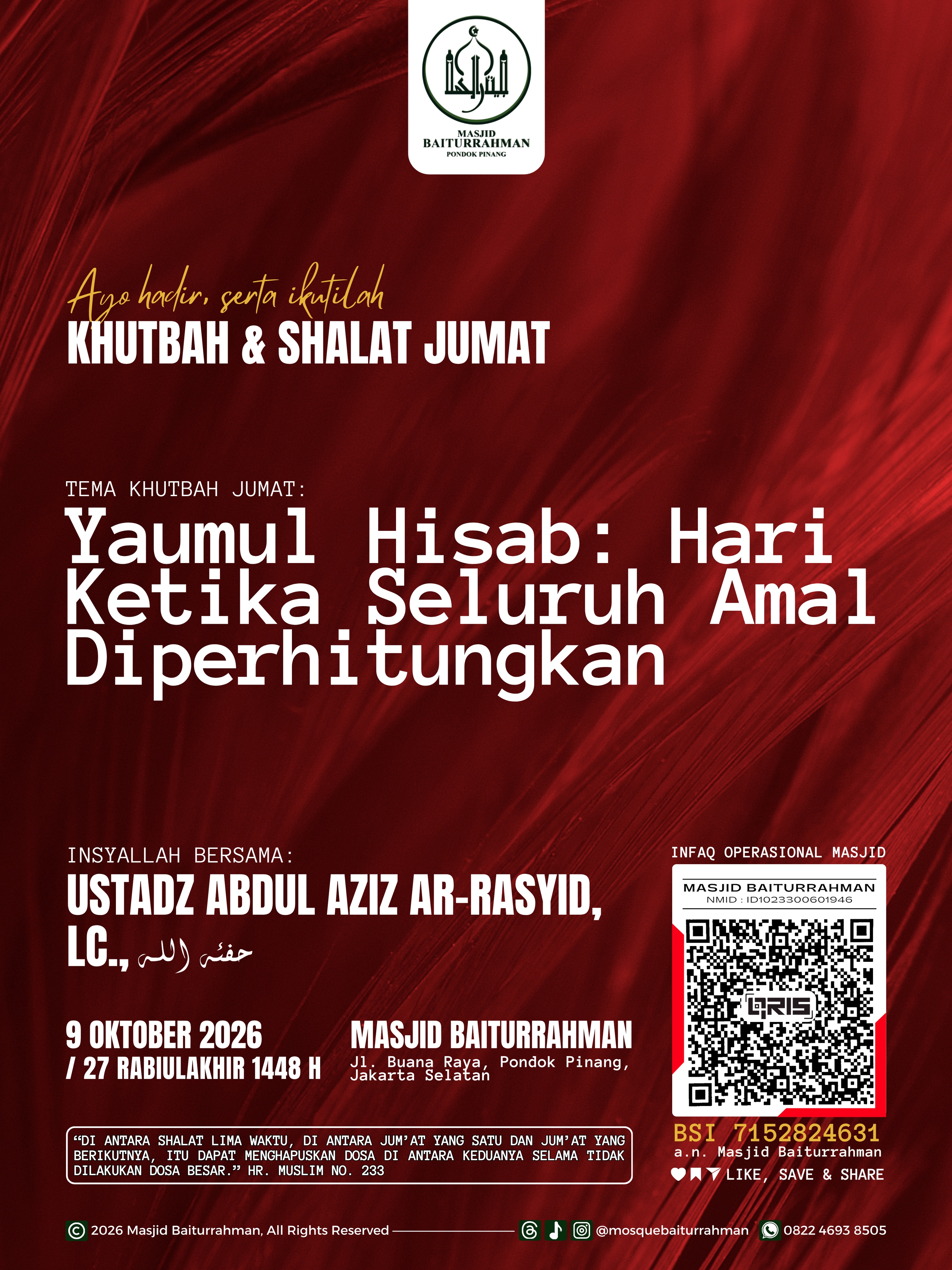 Poster asli dari @mosquebaiturrahman