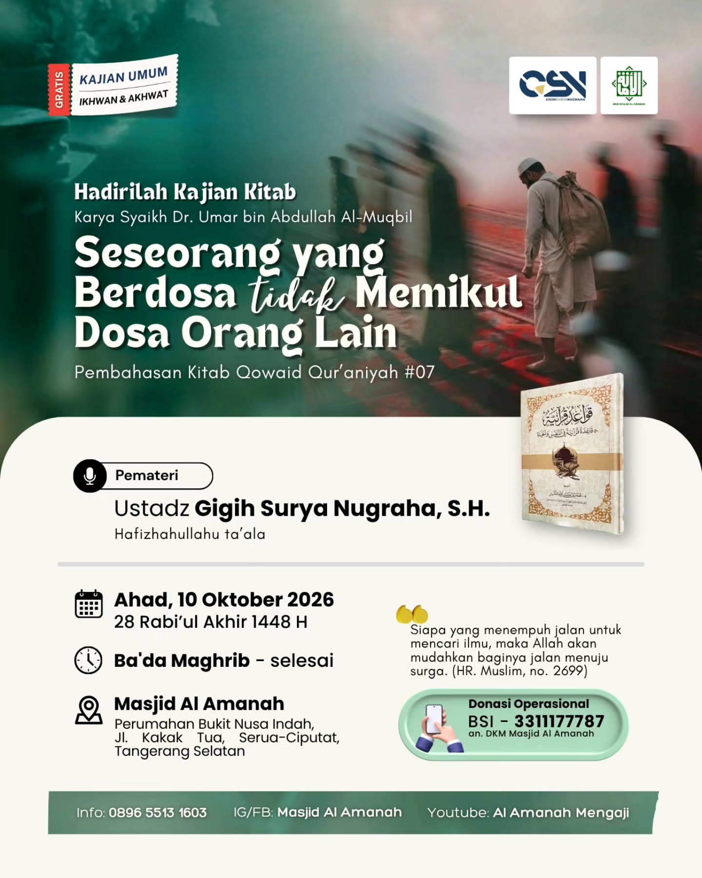 Poster asli dari @masjidalamanah