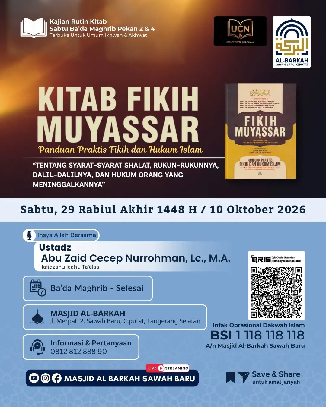 Poster asli dari @masjidalbarkah_sawahbaru