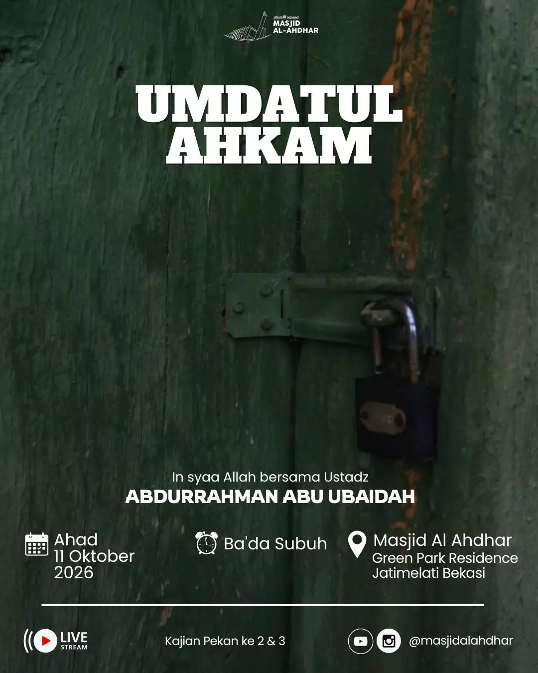 Poster asli dari @masjidalahdhar
