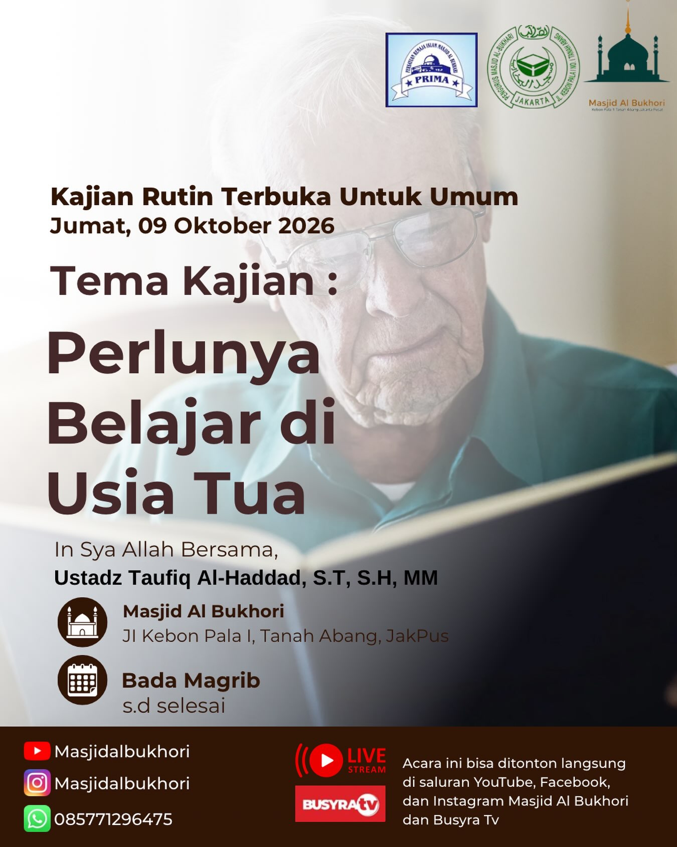 Poster asli dari @masjidalbukhori