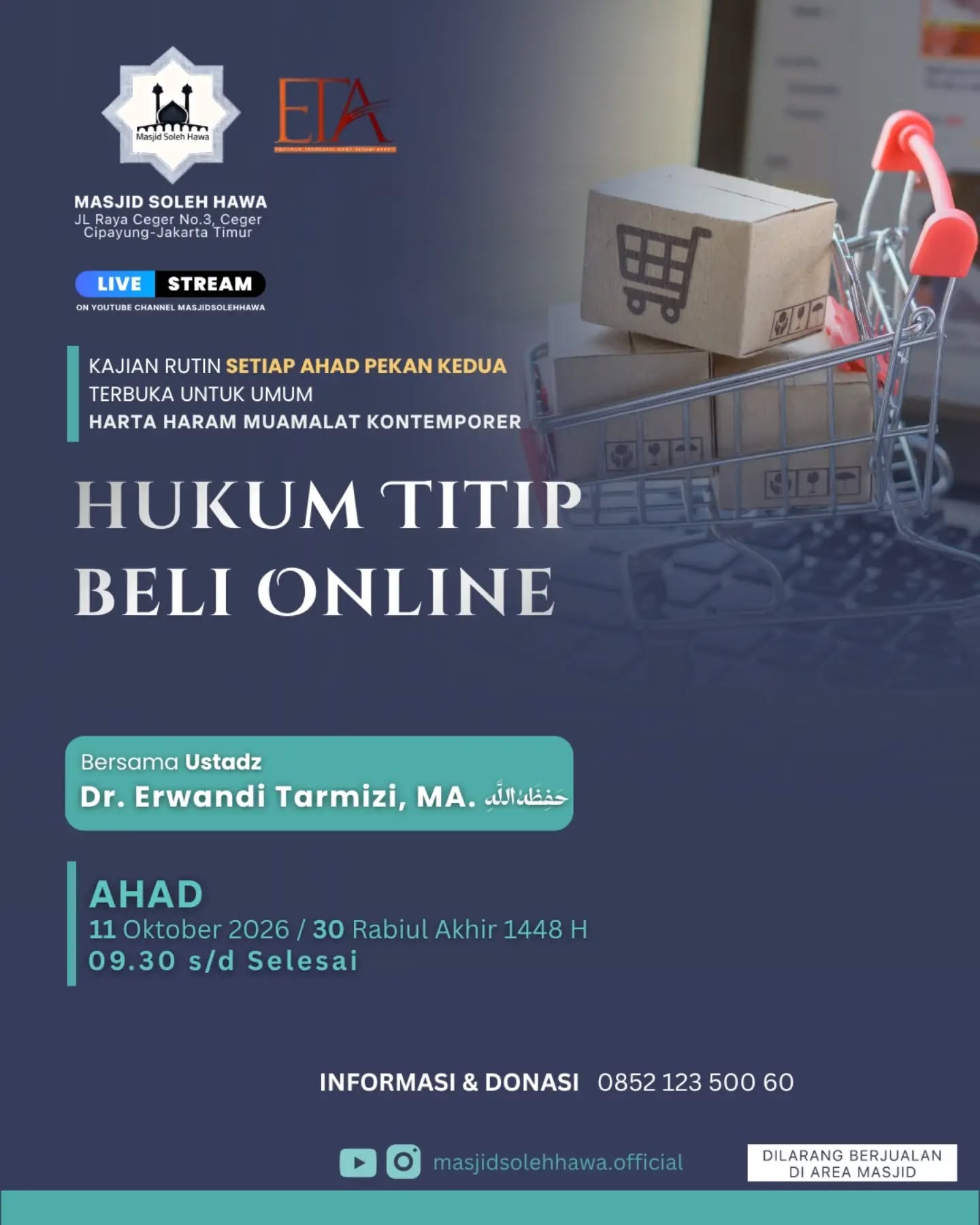 Poster asli dari @masjidsolehhawa.official
