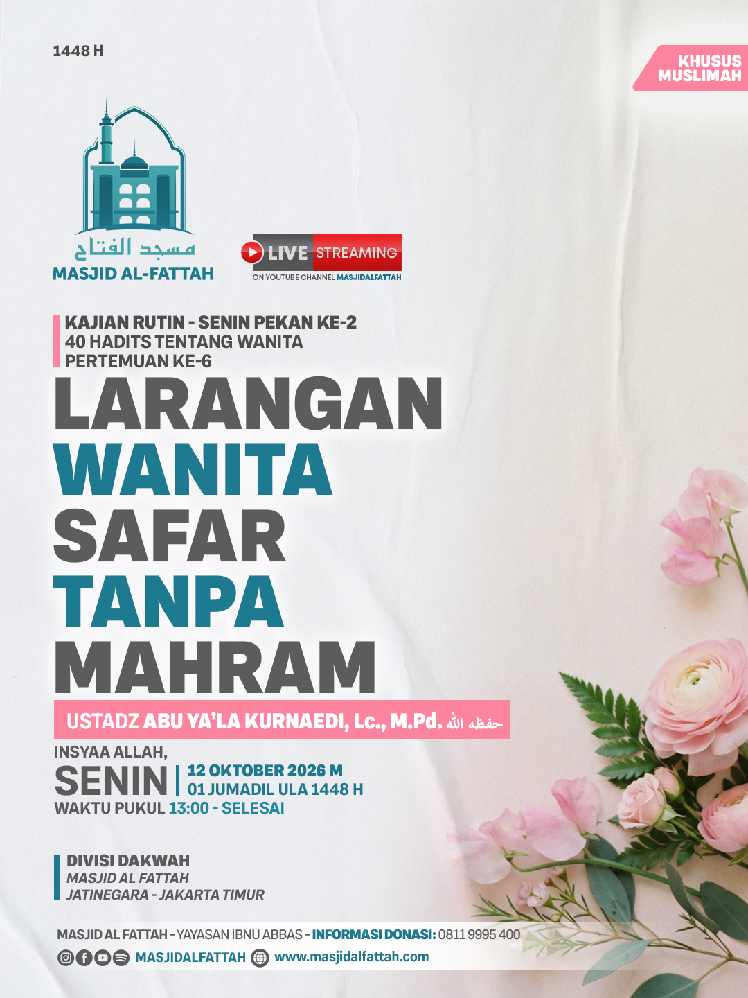 Poster asli dari @masjidalfattah