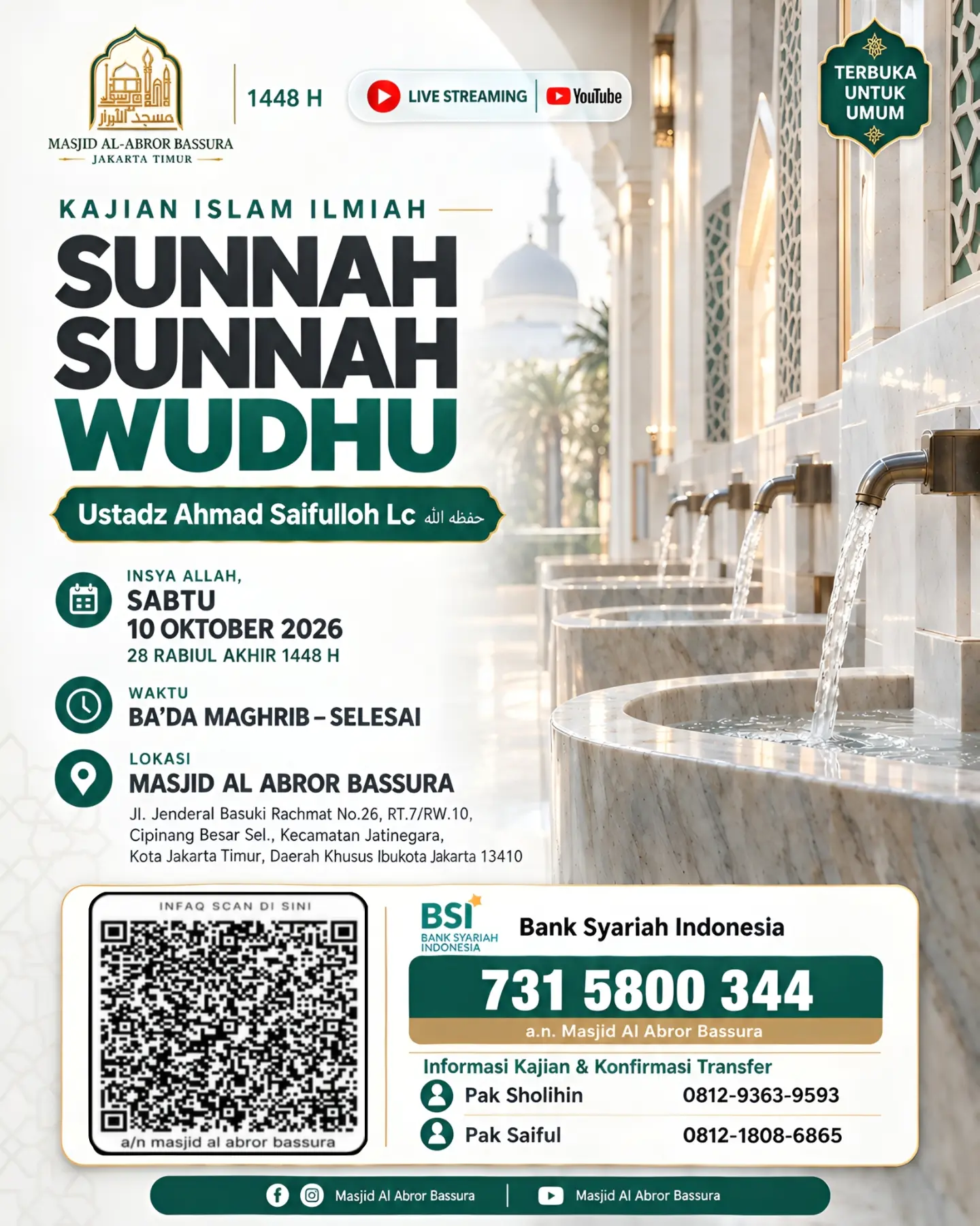 Poster asli dari @masjidalabrorbassura