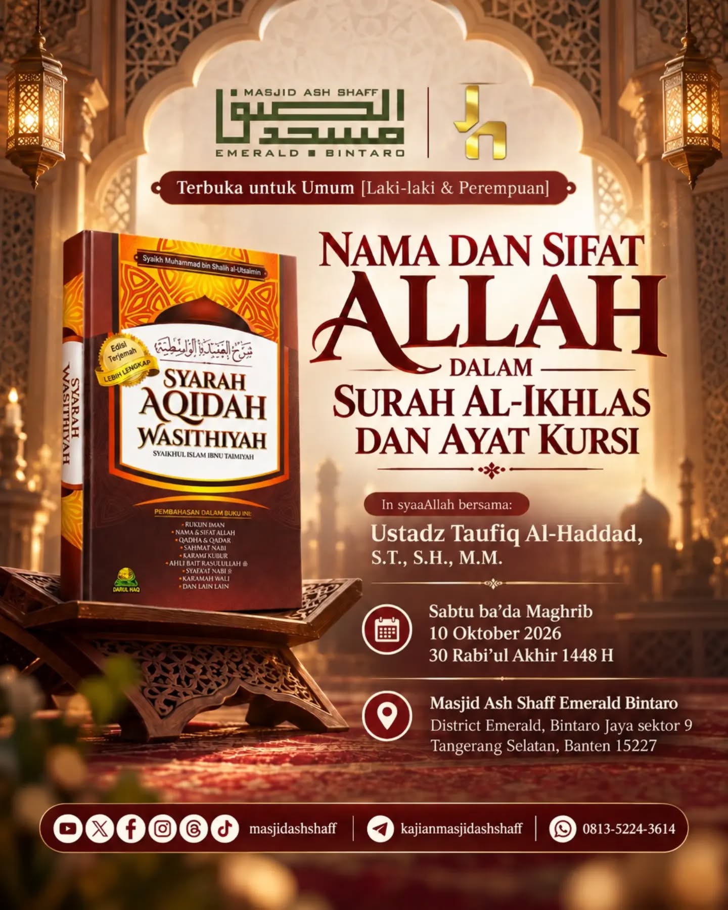Poster asli dari @masjidashshaff