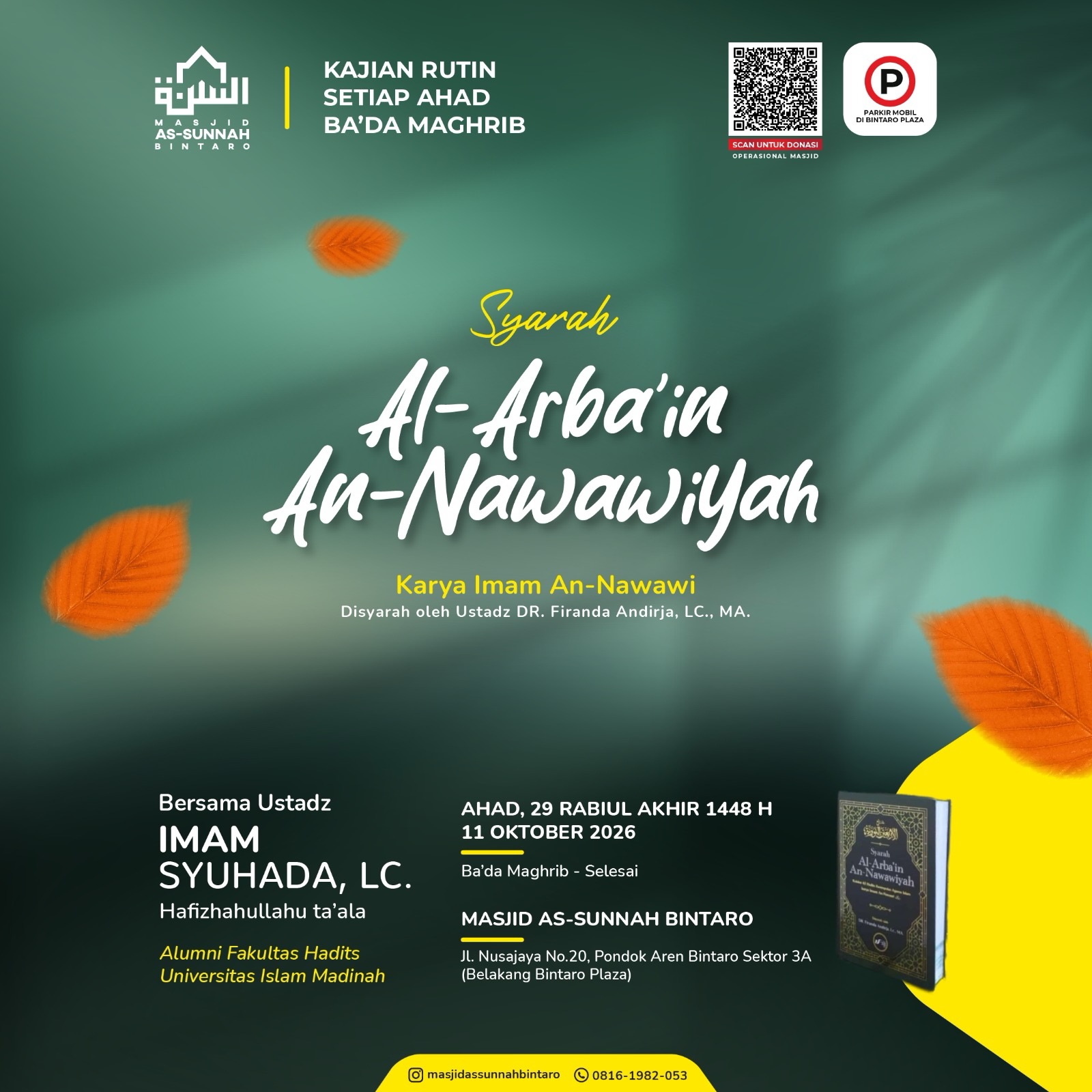 Poster asli dari @masjidassunnahbintaro