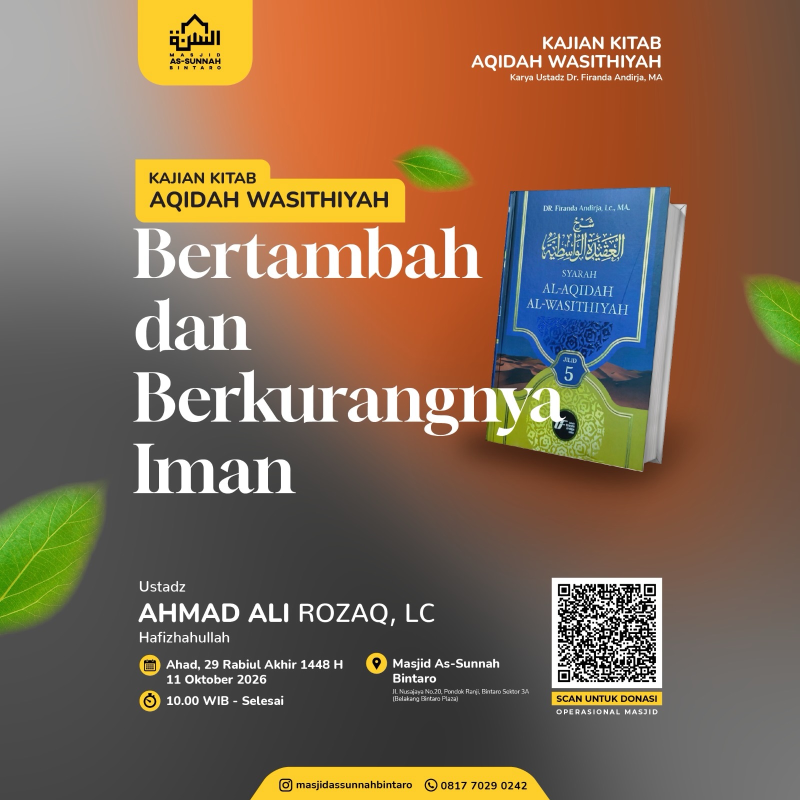 Poster asli dari @masjidassunnahbintaro