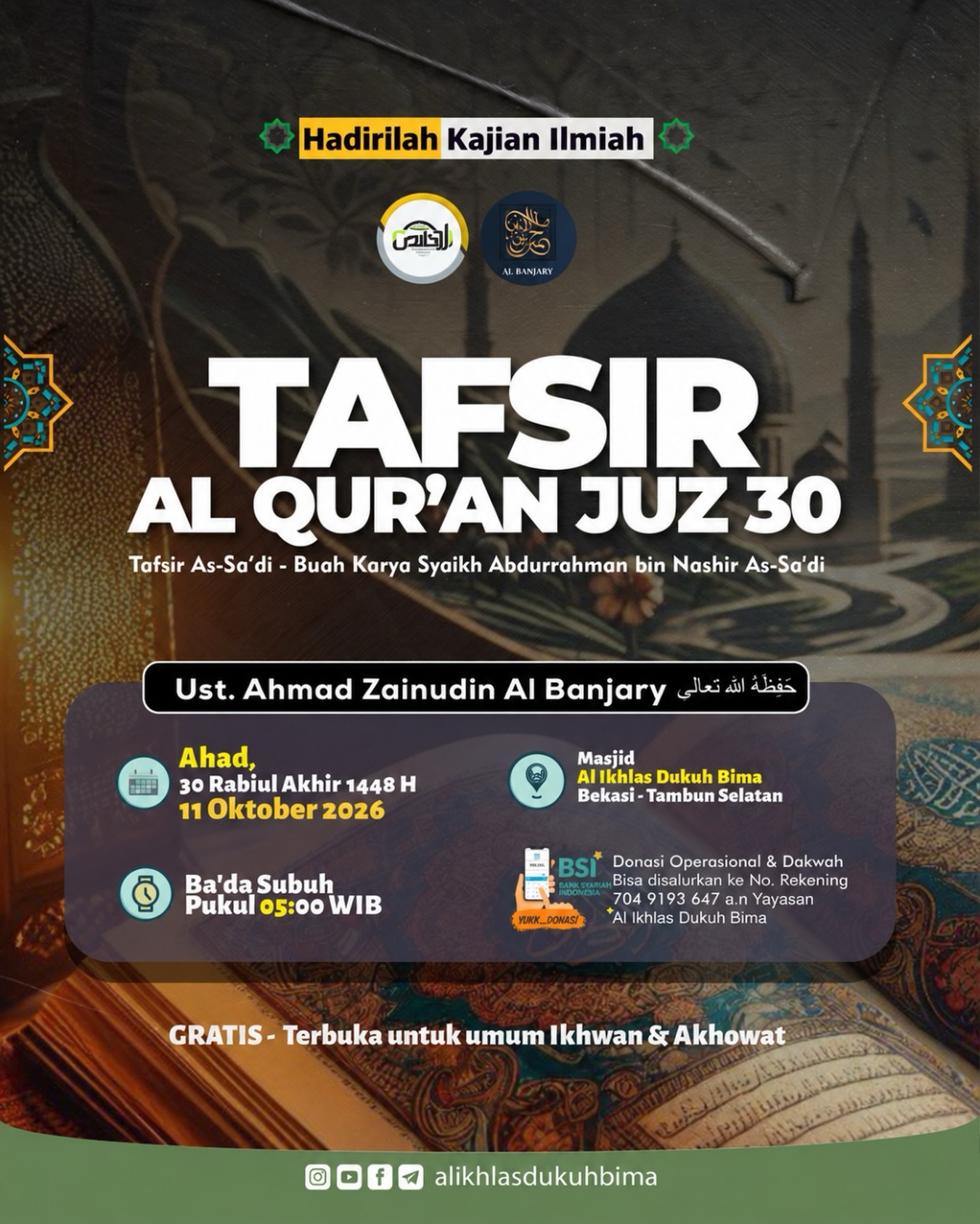 Poster asli dari @alikhlasdukuhbima