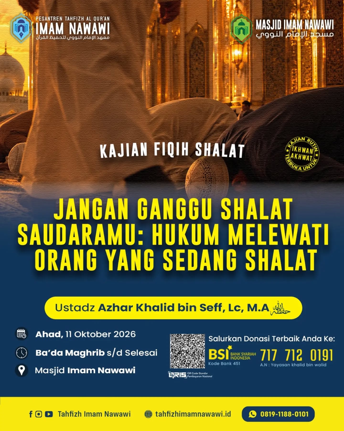 Poster asli dari @tahfizhimamnawawi