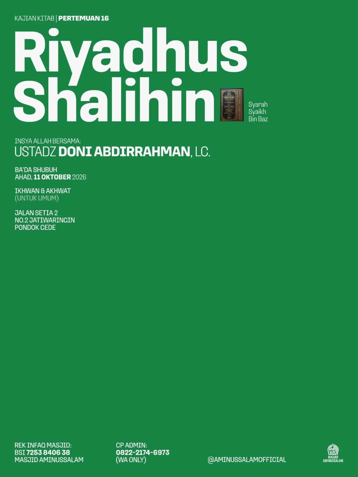 Poster asli dari @masjidaminussalamofficial