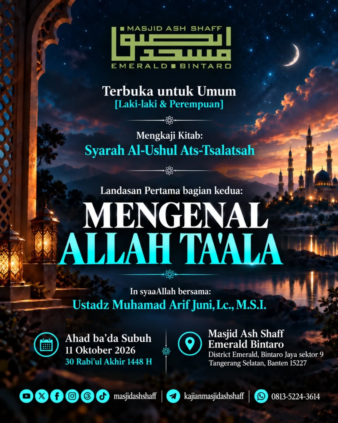 Poster asli dari @masjidashshaff