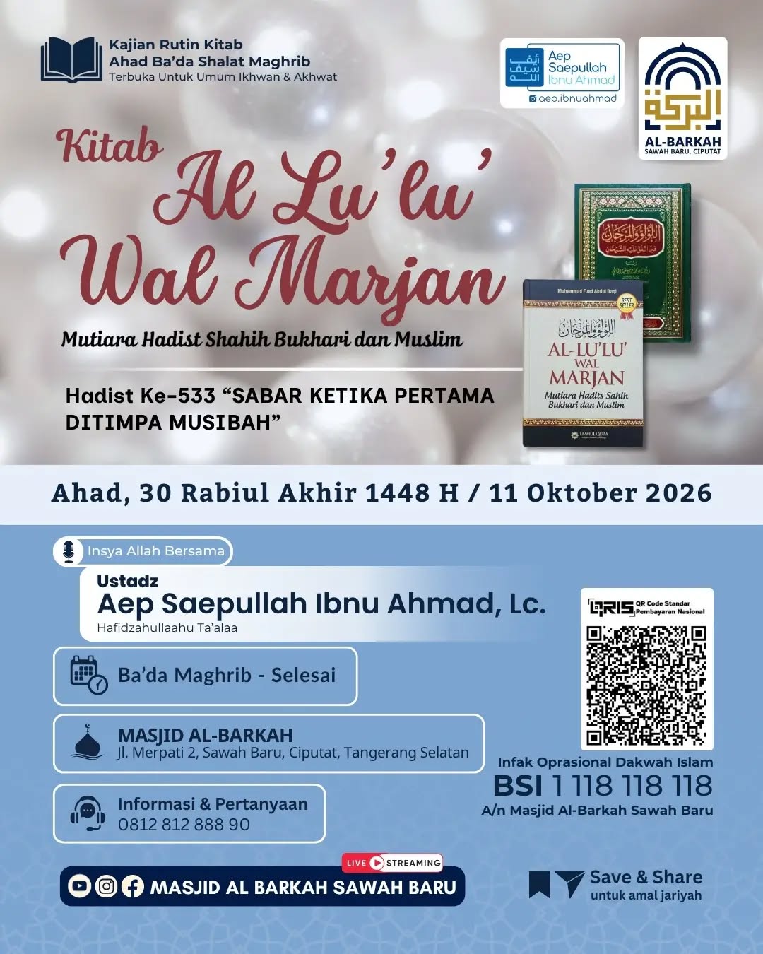 Poster asli dari @masjidalbarkah_sawahbaru