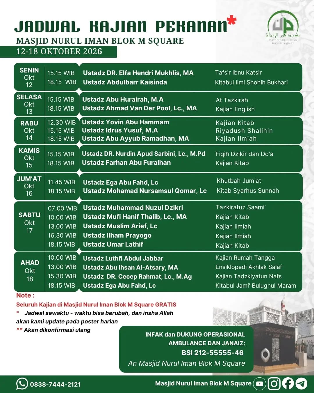 Poster asli dari @masjidnuruliman