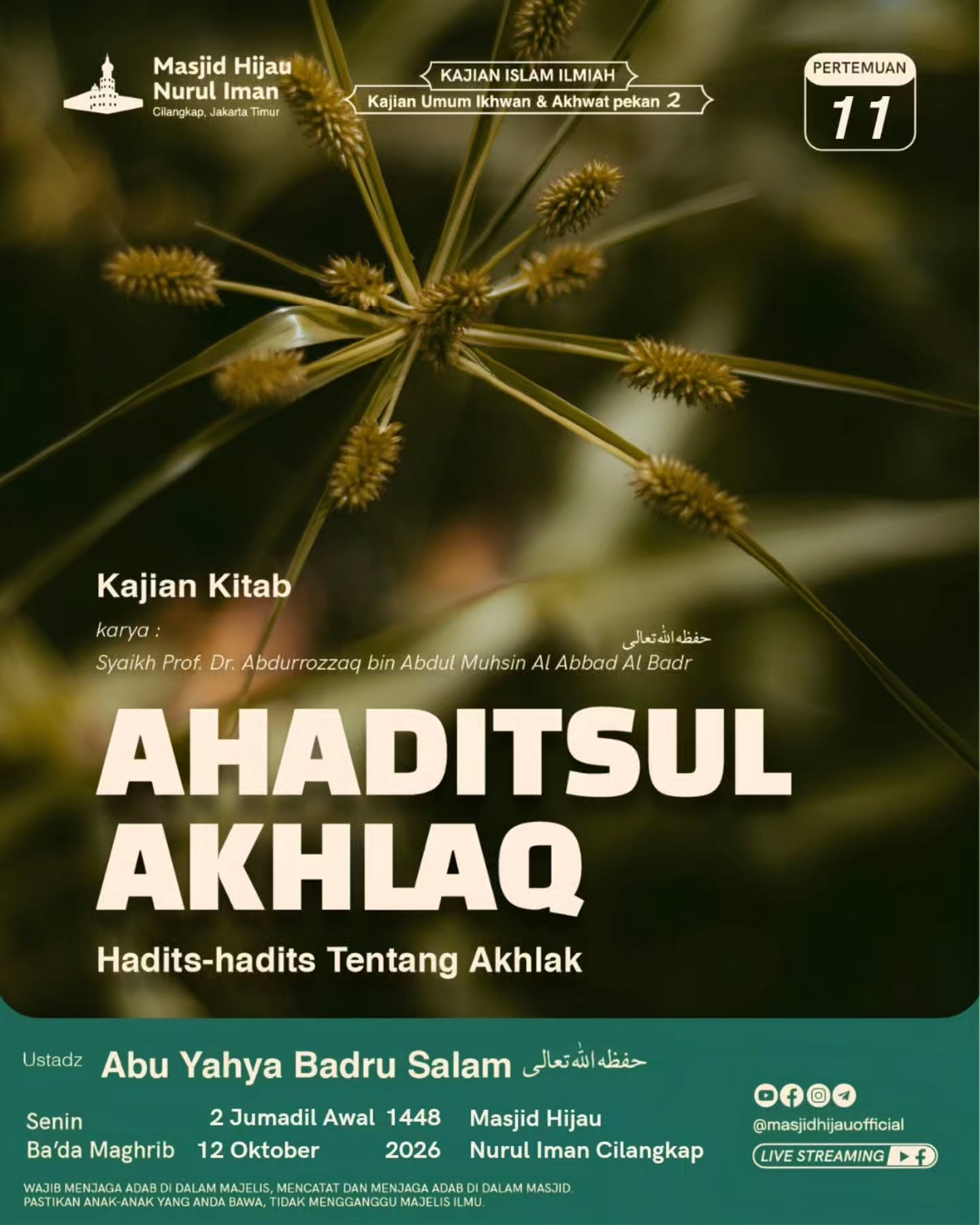 Poster asli dari @masjidhijauofficial