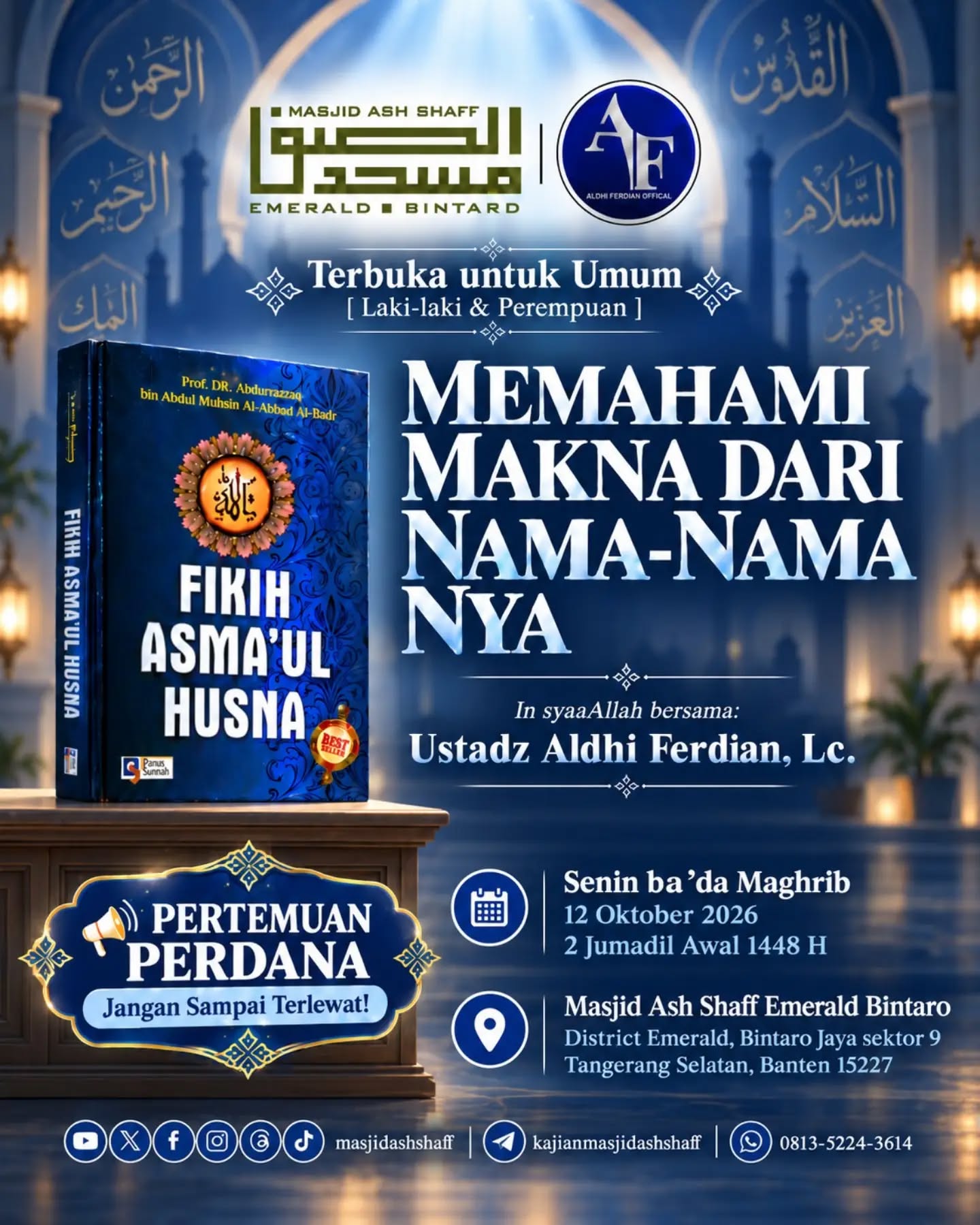Poster asli dari @masjidashshaff