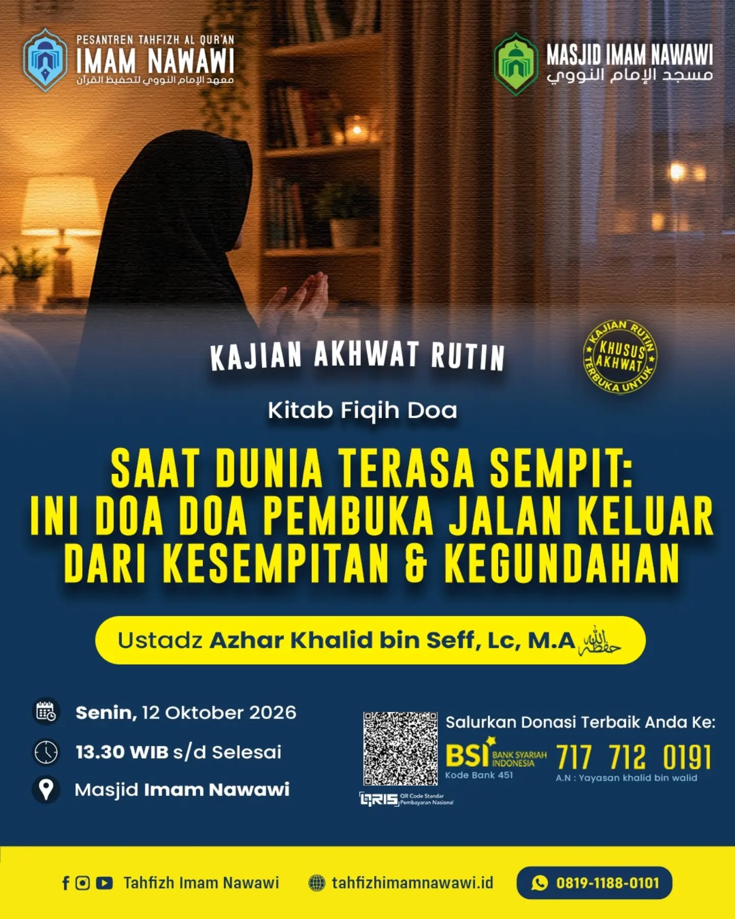 Poster asli dari @tahfizhimamnawawi