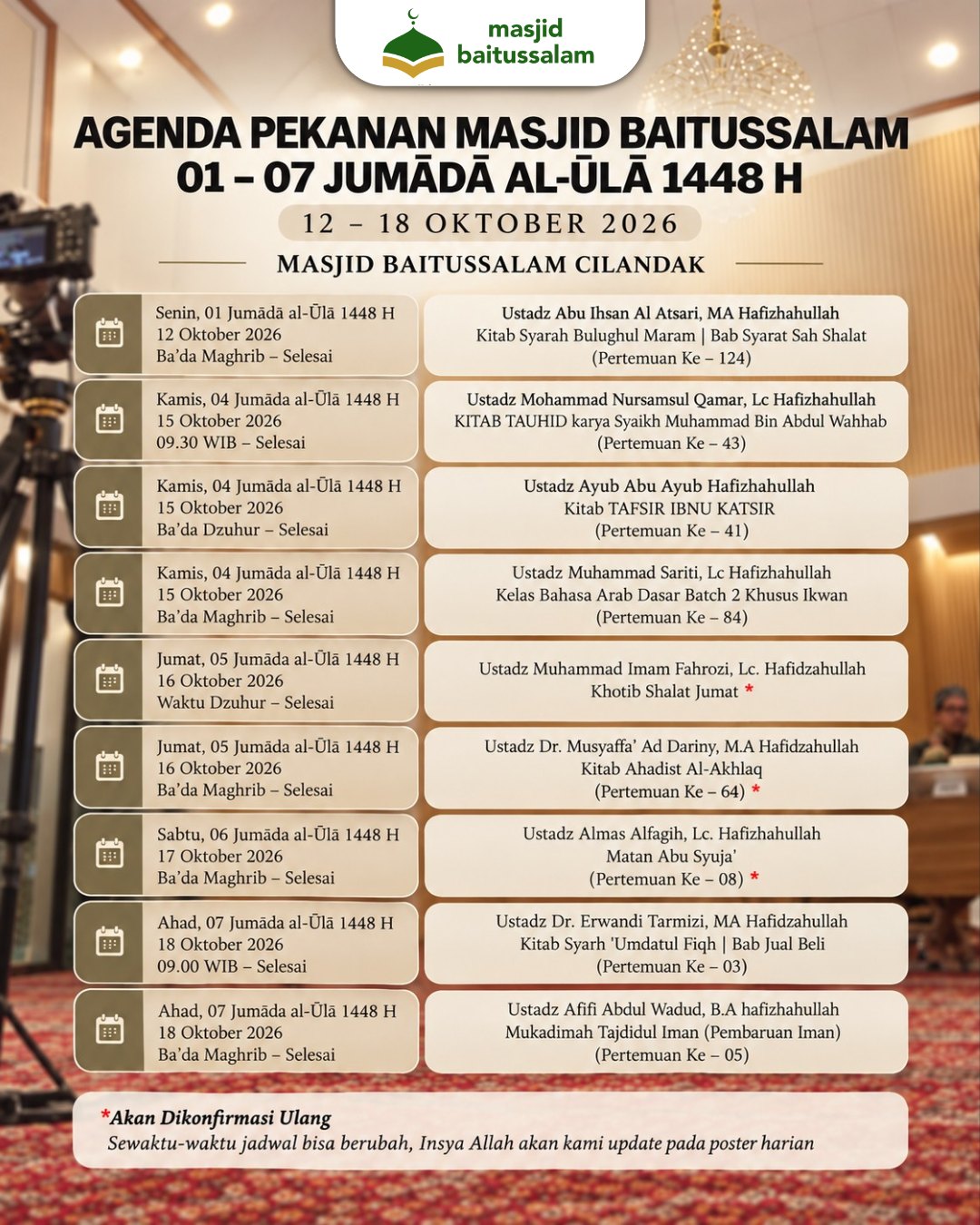 Poster asli dari @masjidbaitussalamcilandak