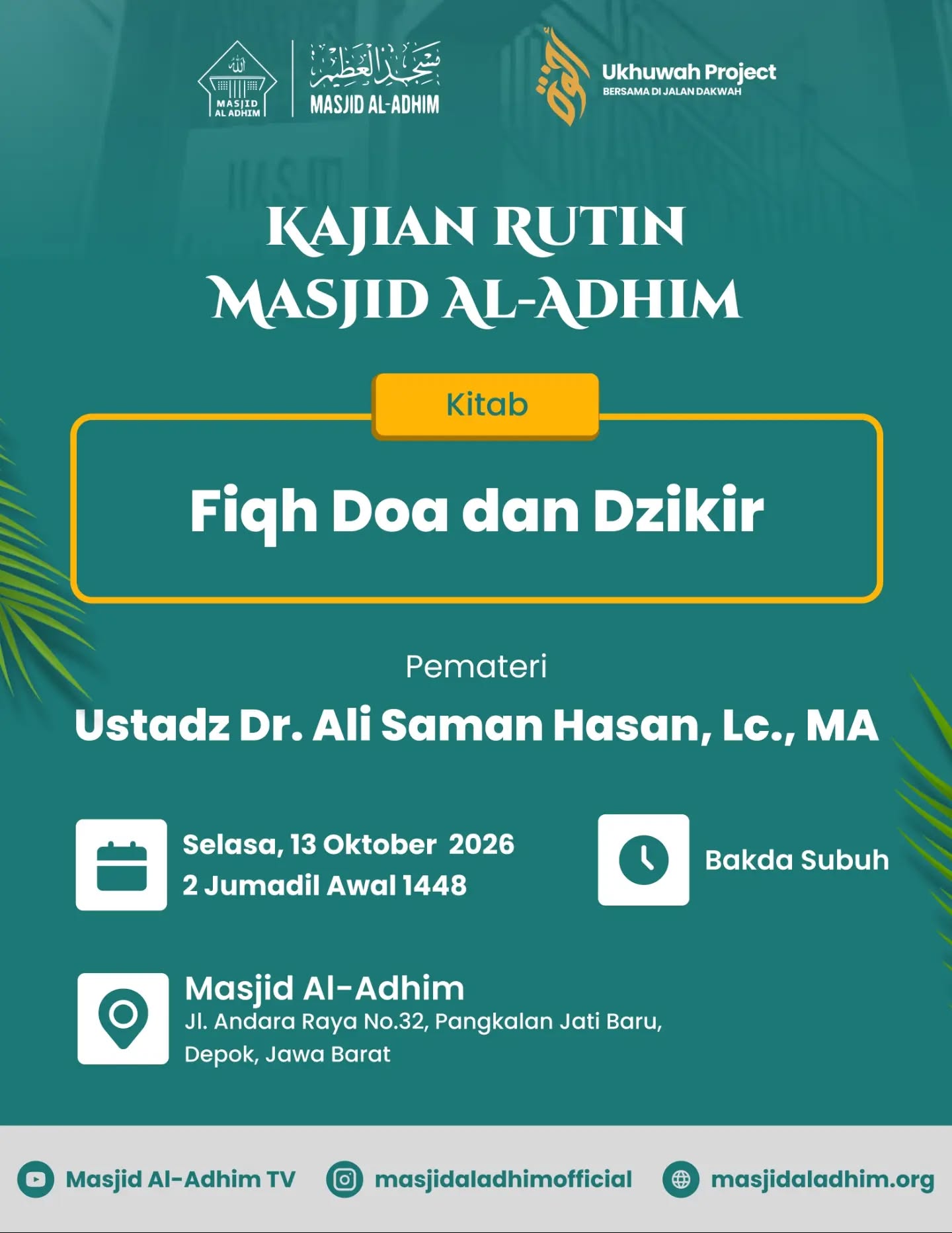 Poster asli dari @masjidaladhimofficial