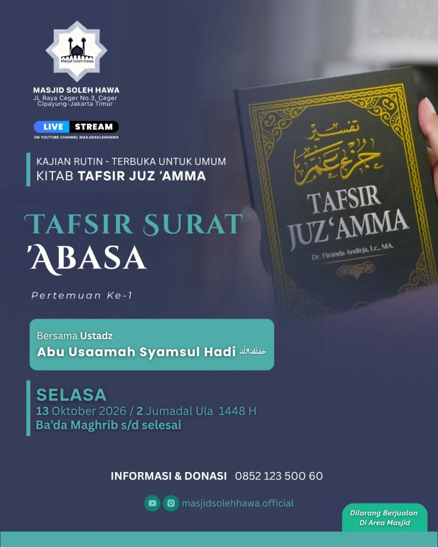 Poster asli dari @masjidsolehhawa.official