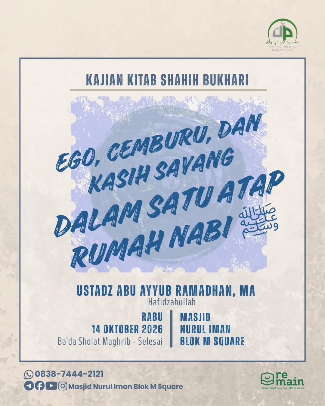 Poster asli dari @masjidnuruliman