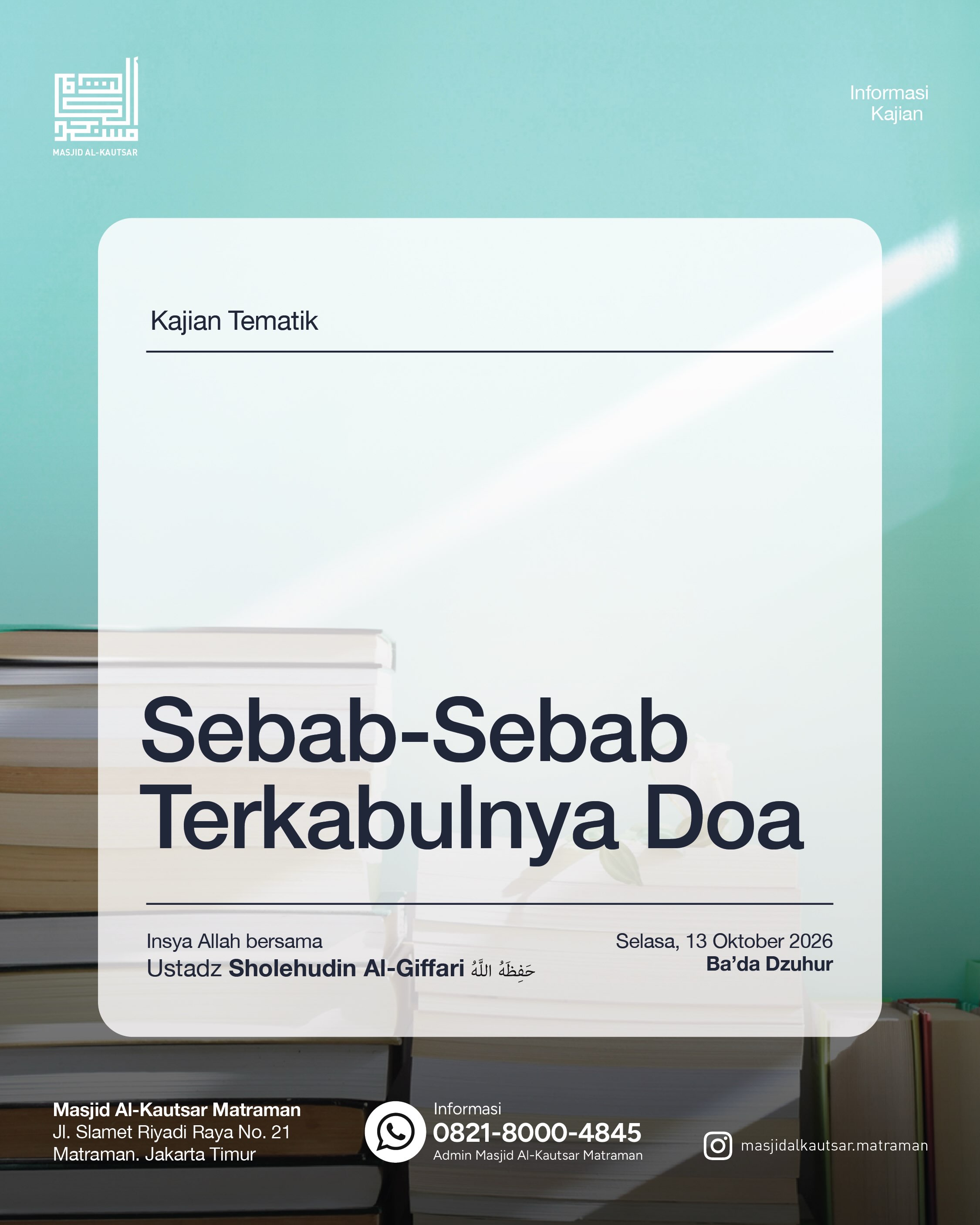 Poster asli dari @masjidalkautsar.matraman
