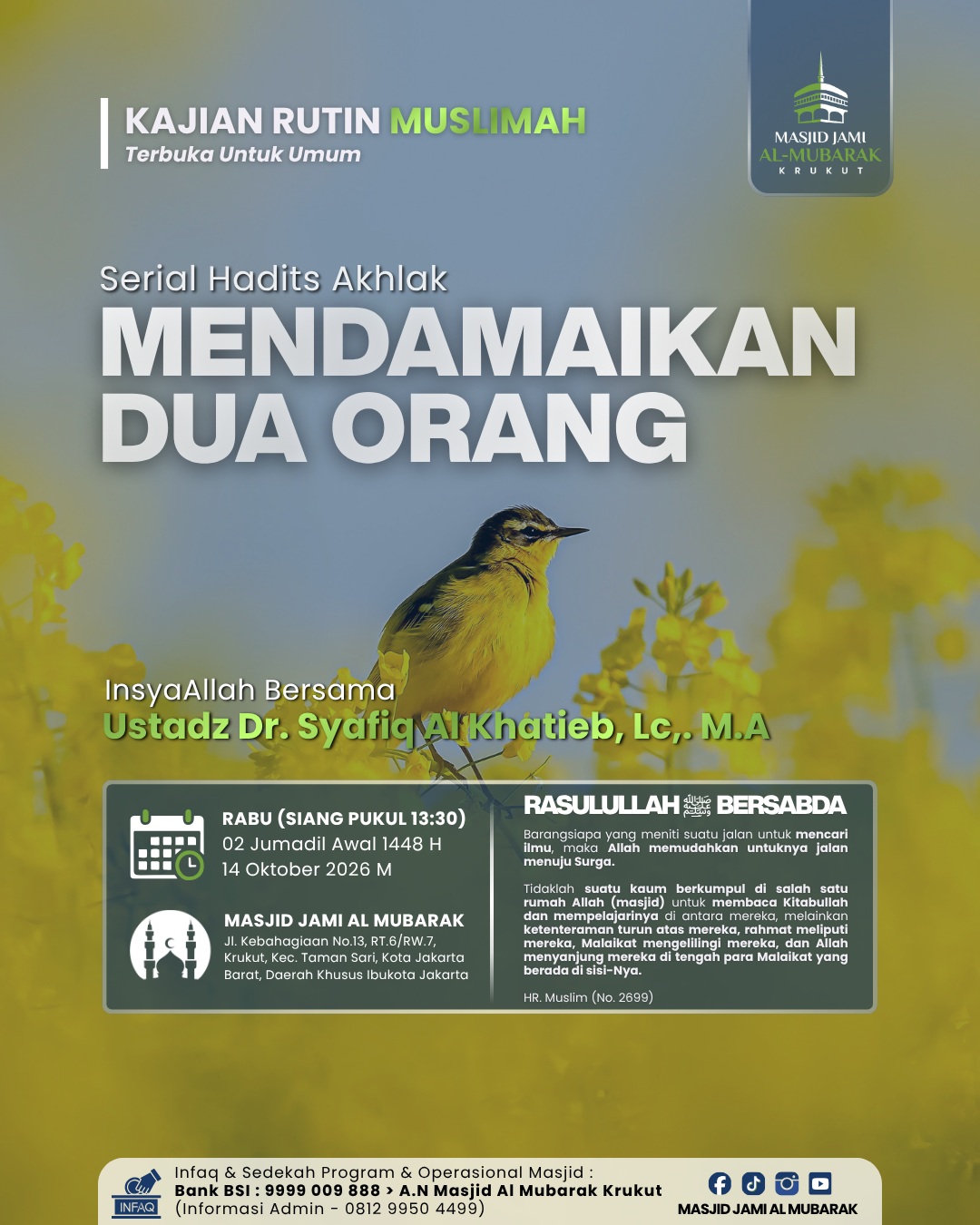 Poster asli dari @masjid.almubarak