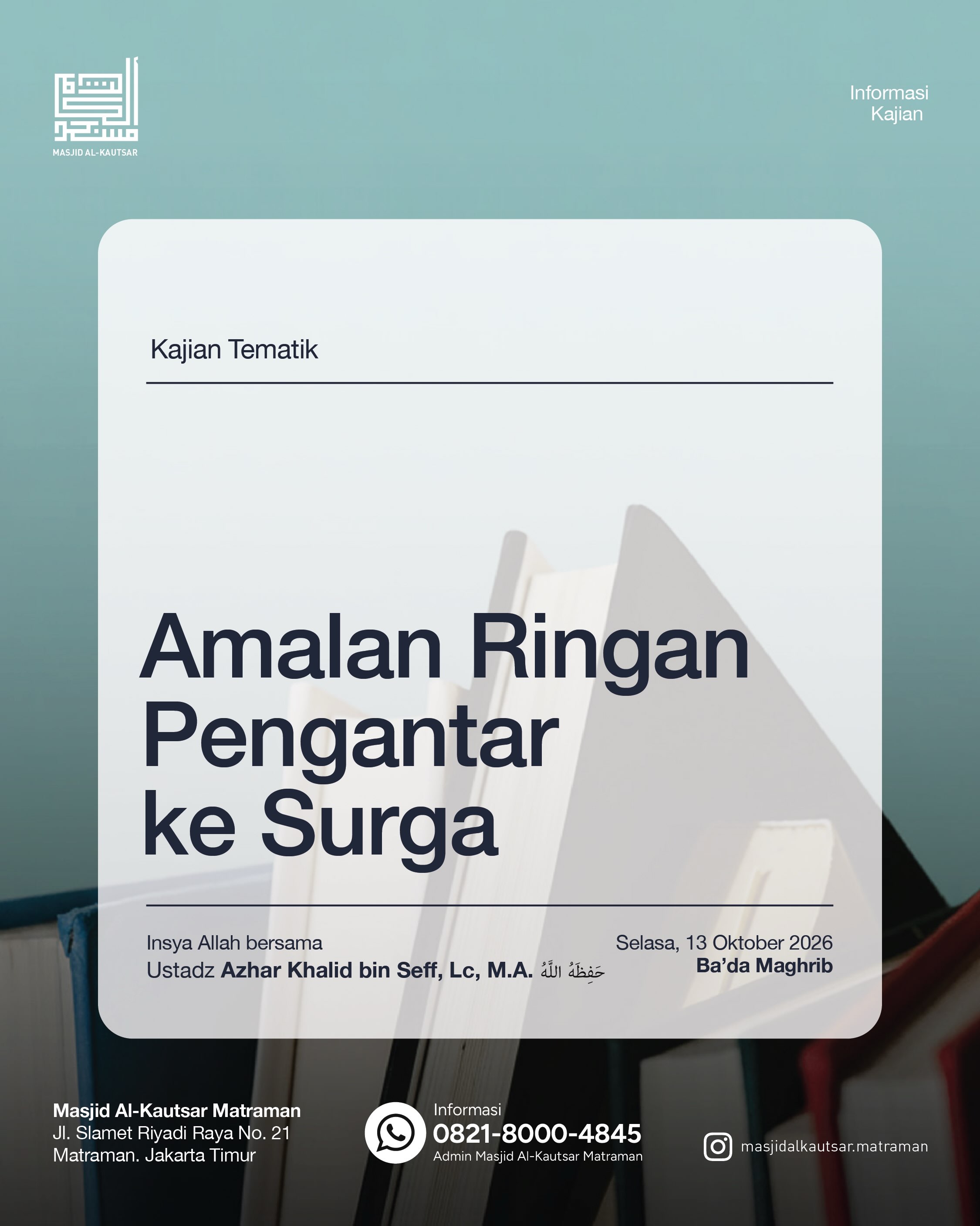 Poster asli dari @masjidalkautsar.matraman