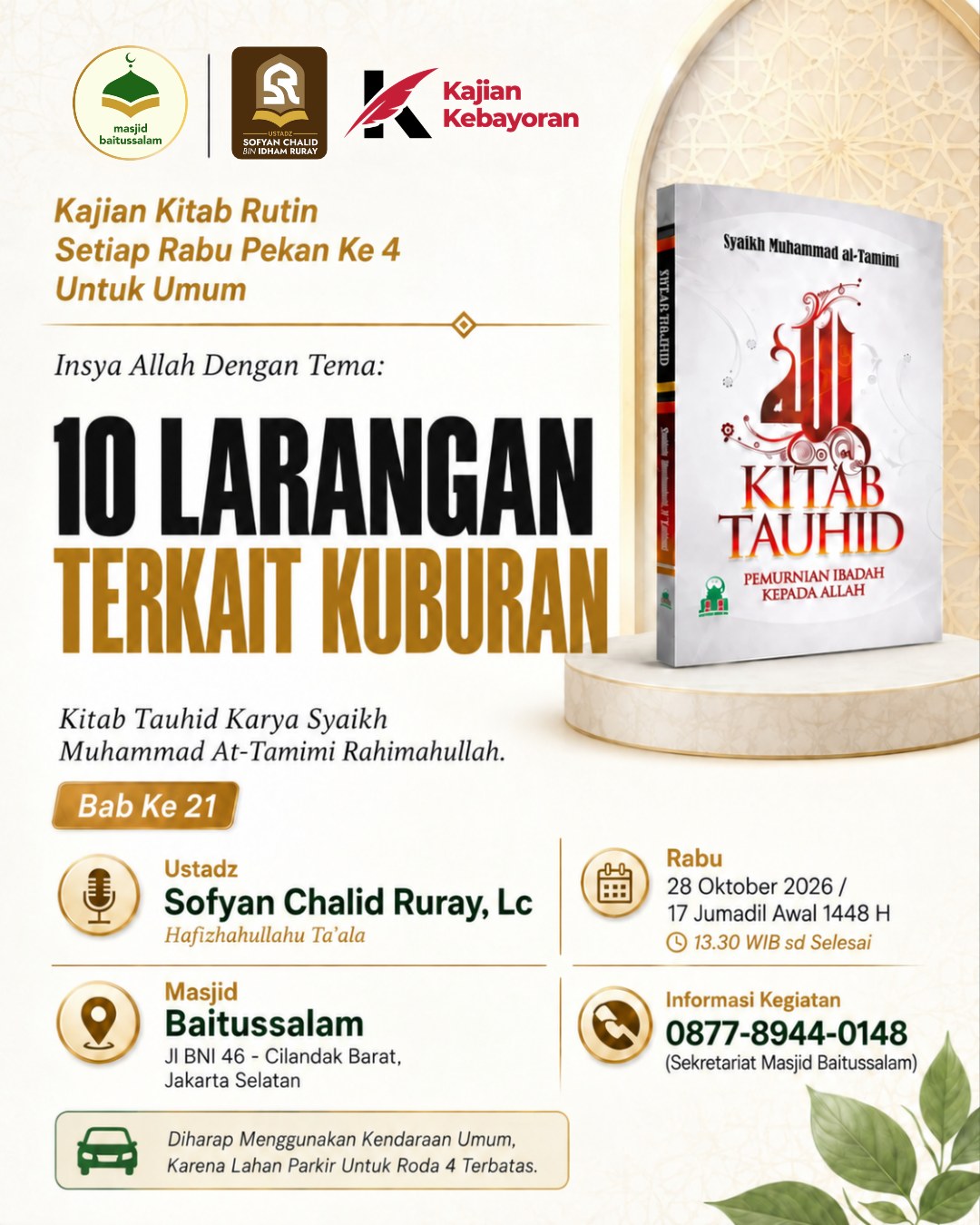Poster asli dari @masjidbaitussalamcilandak