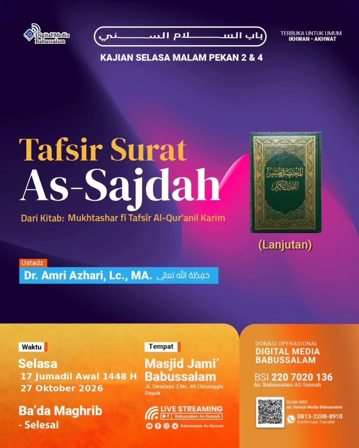 Poster asli dari @babussalam_assunnah