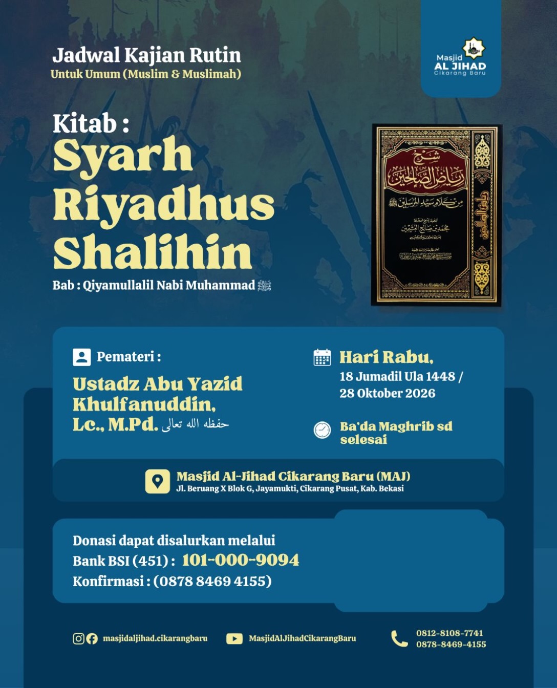 Poster asli dari @masjidaljihad.cikarangbaru