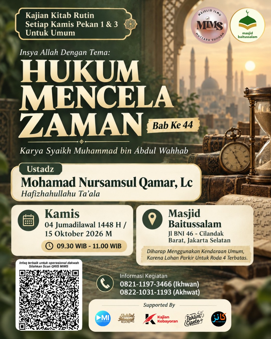 Poster asli dari @masjidbaitussalamcilandak