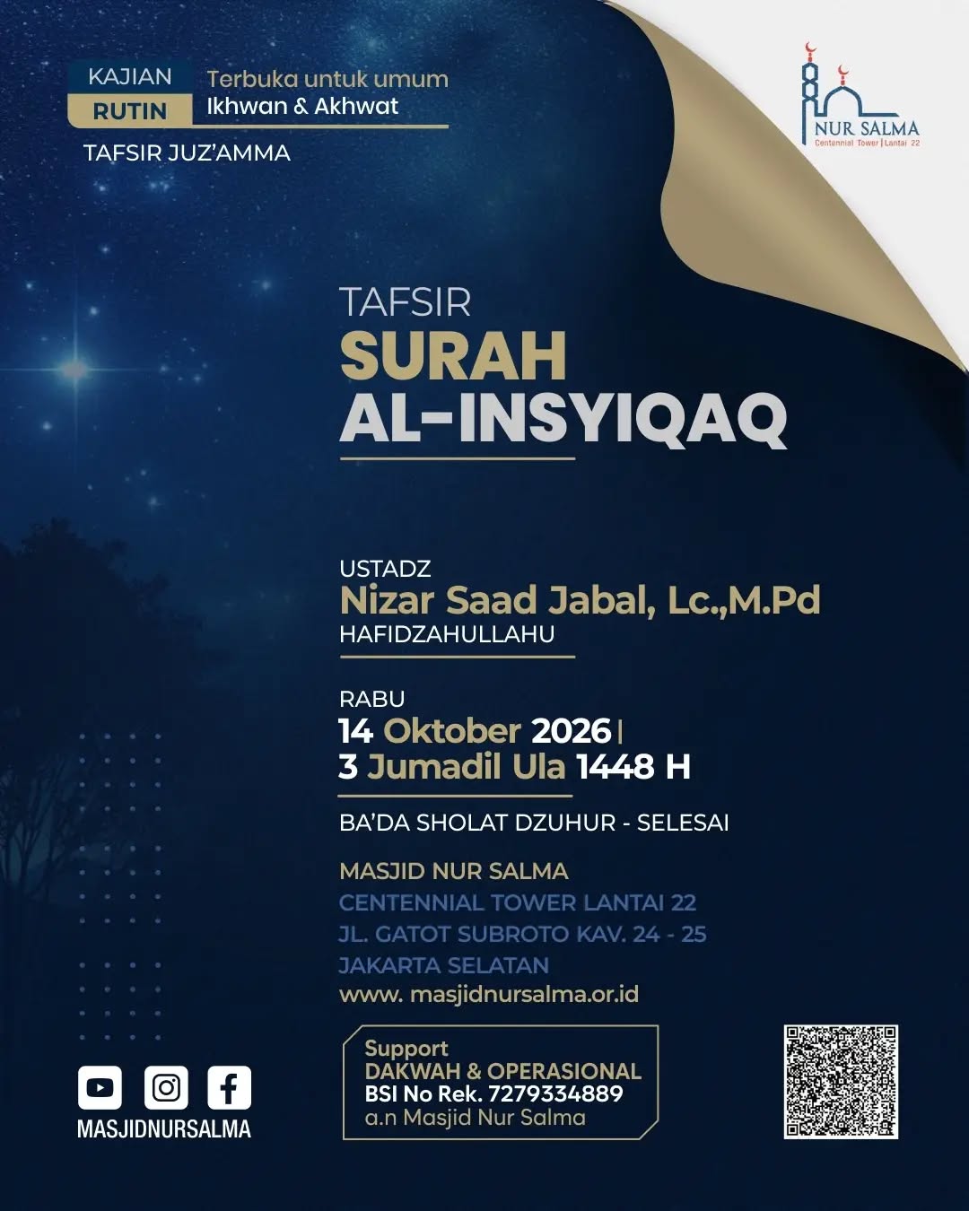Poster asli dari @masjidnursalma