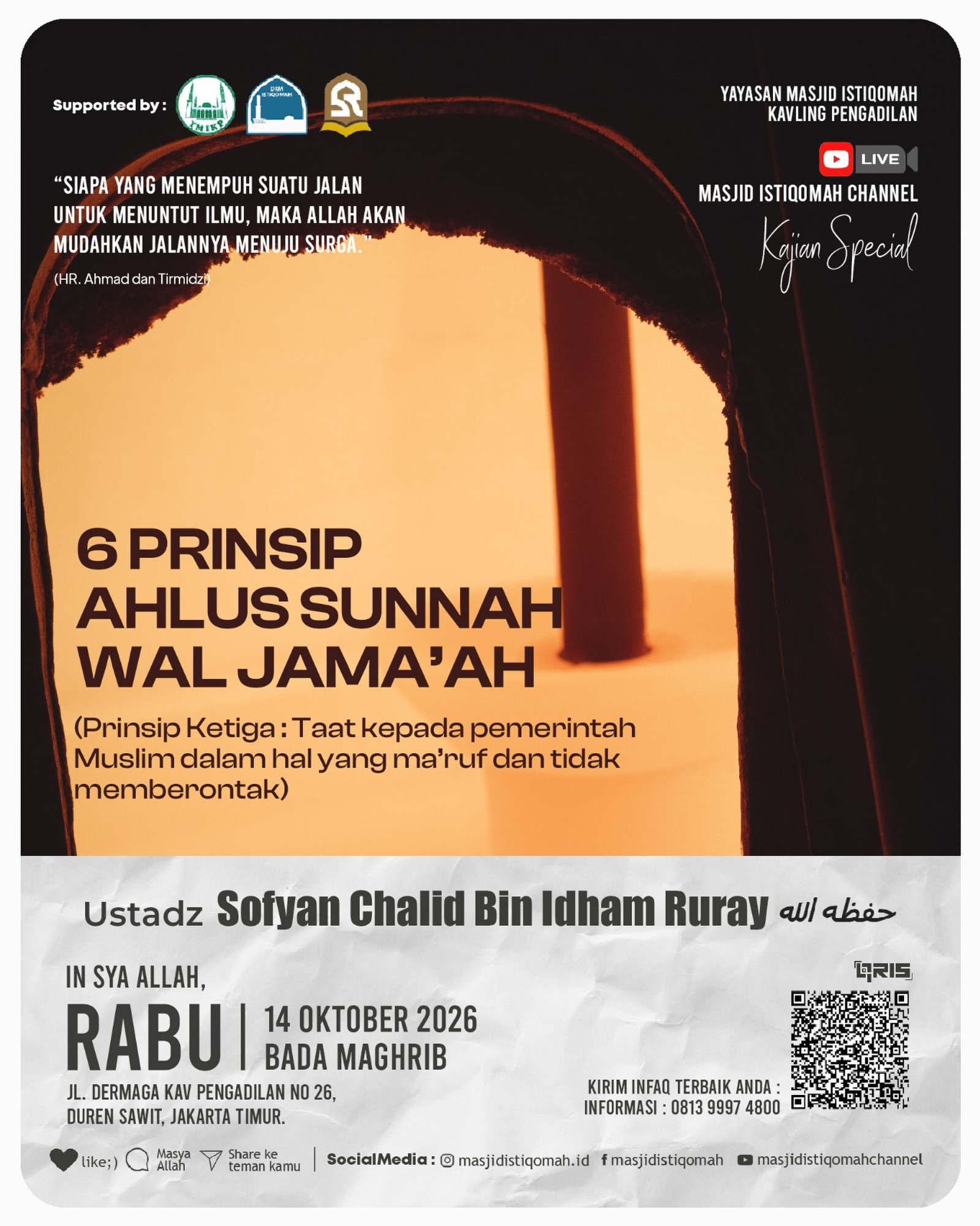 Poster asli dari @masjidistiqomah.id