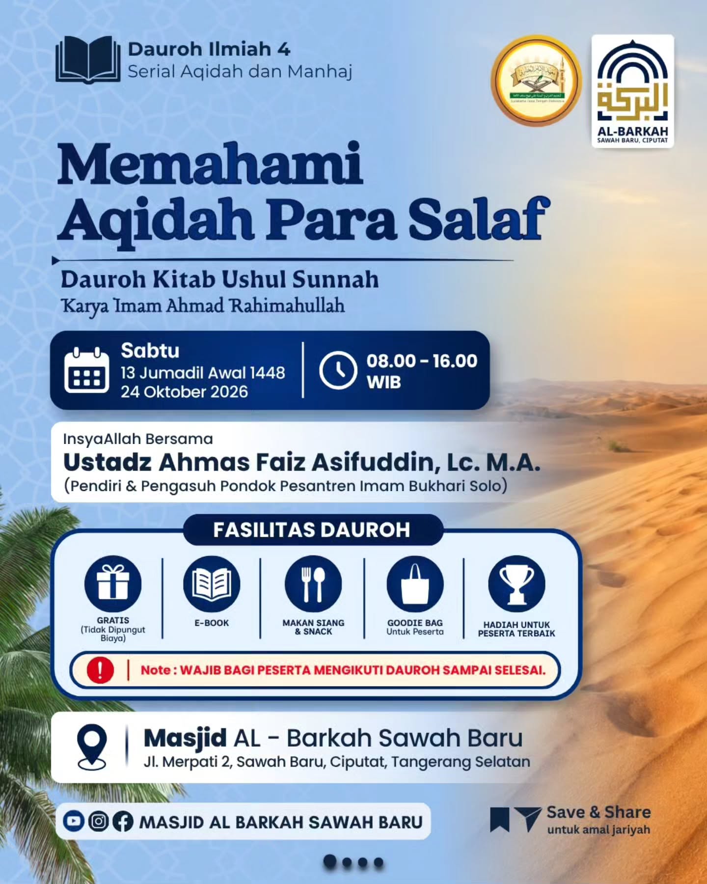 Poster asli dari @masjidalbarkah_sawahbaru