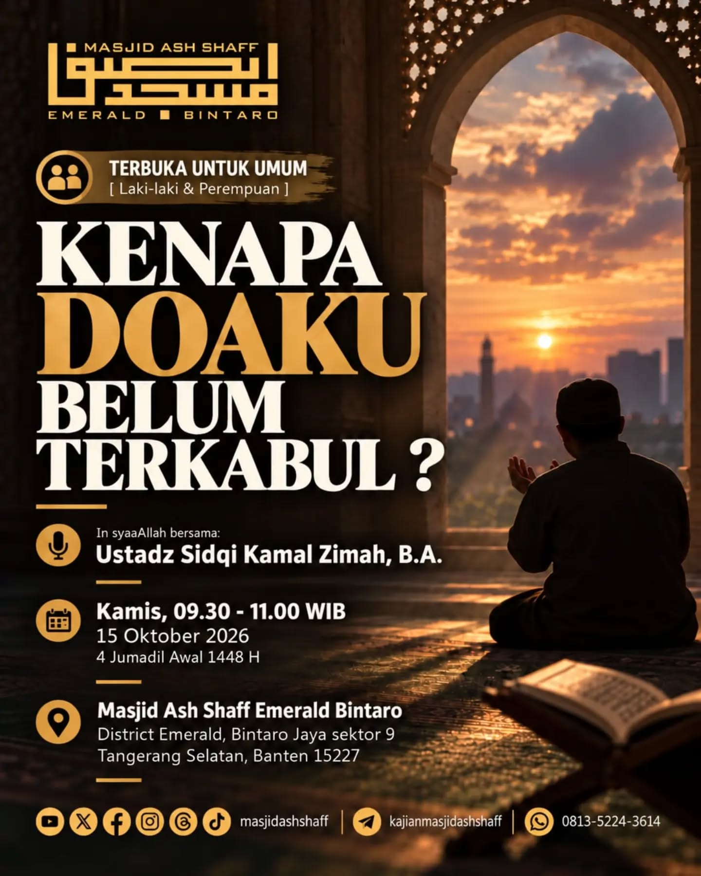 Poster asli dari @masjidashshaff