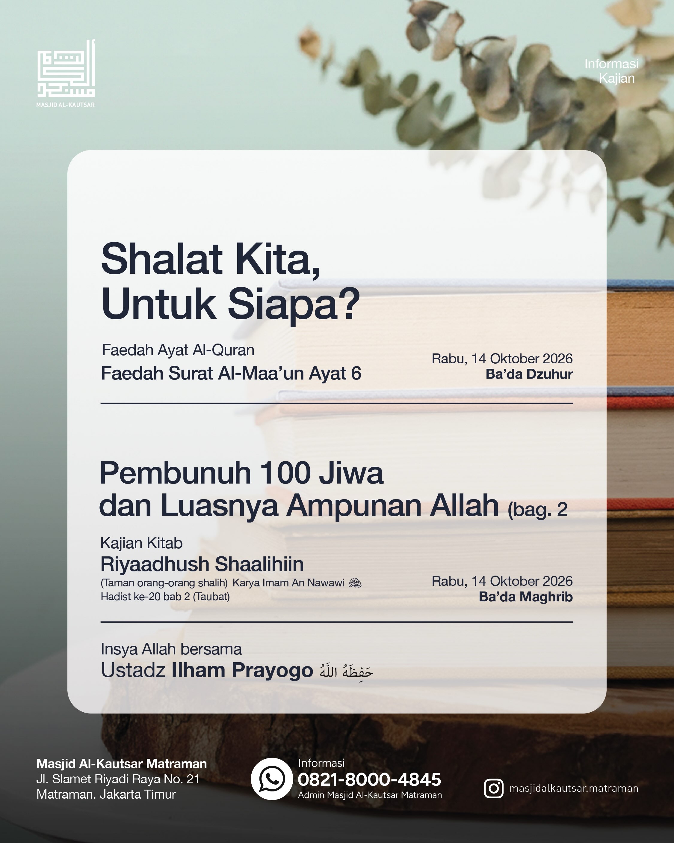 Poster asli dari @masjidalkautsar.matraman