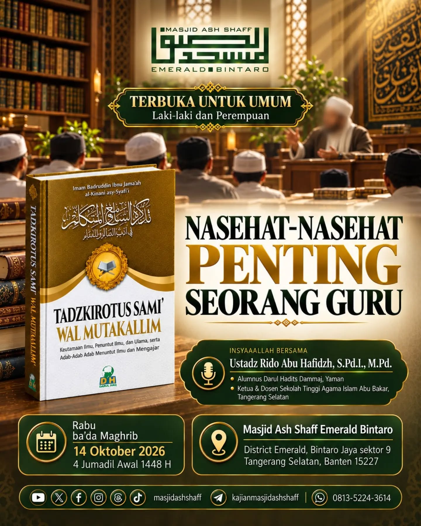 Poster asli dari @masjidashshaff