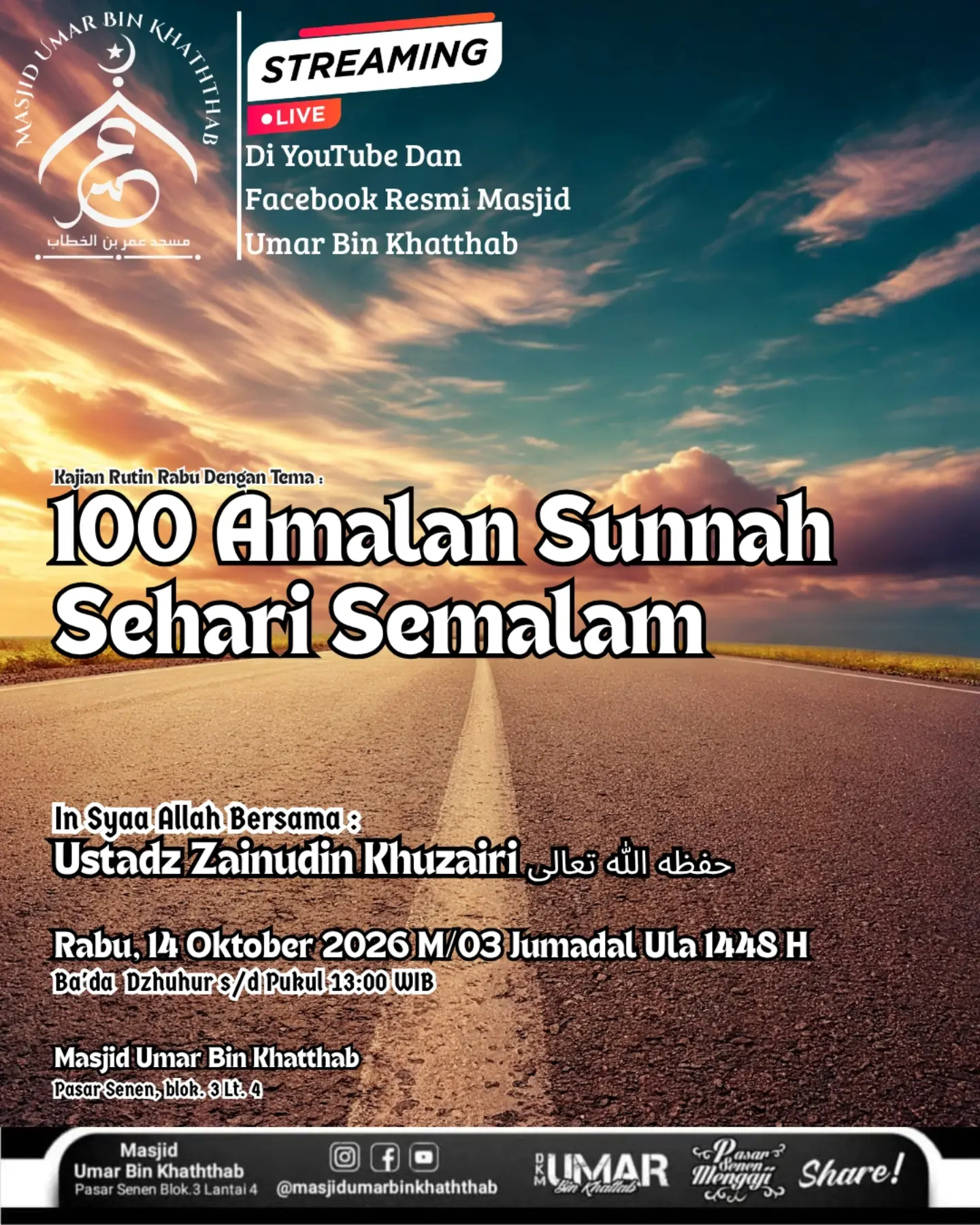 Poster asli dari @masjidumarbinkhaththab