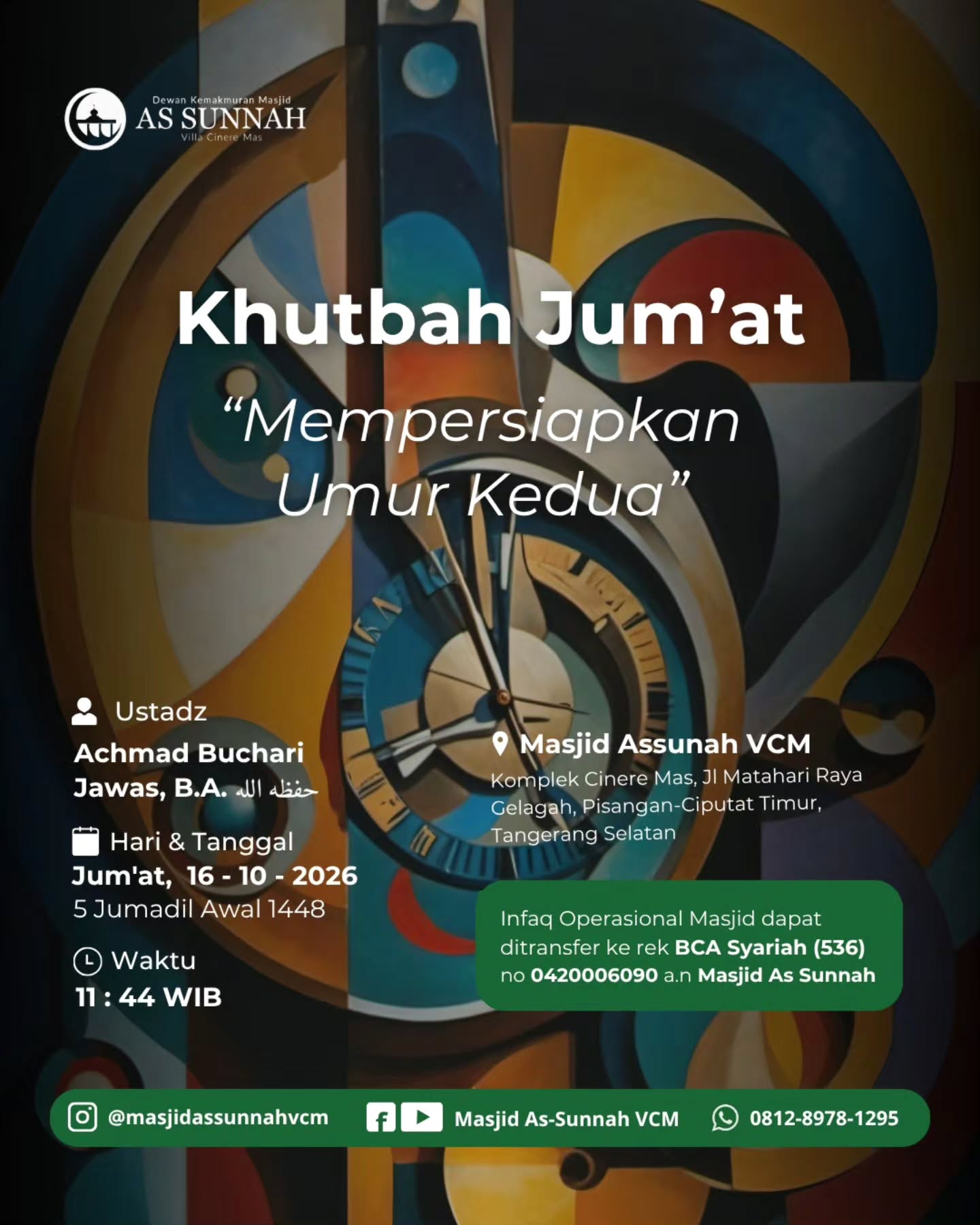 Poster asli dari @masjidassunnahvcm