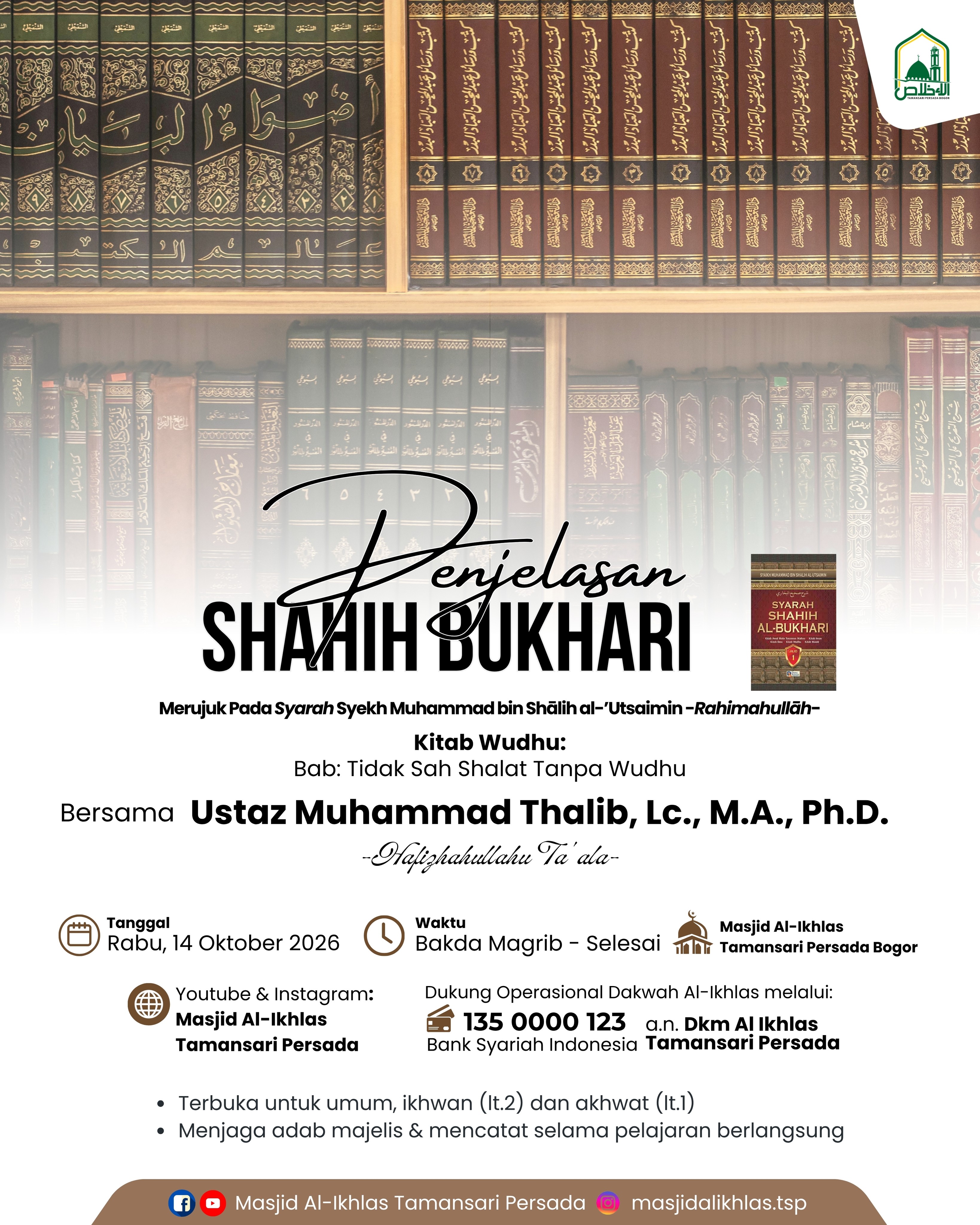 Poster asli dari @masjidalikhlas.tsp