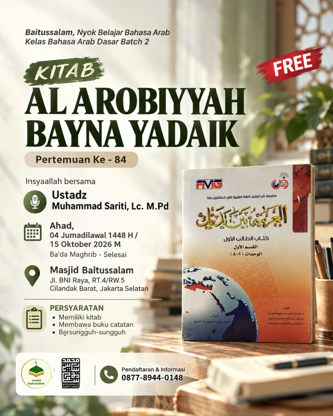 Poster asli dari @masjidbaitussalamcilandak