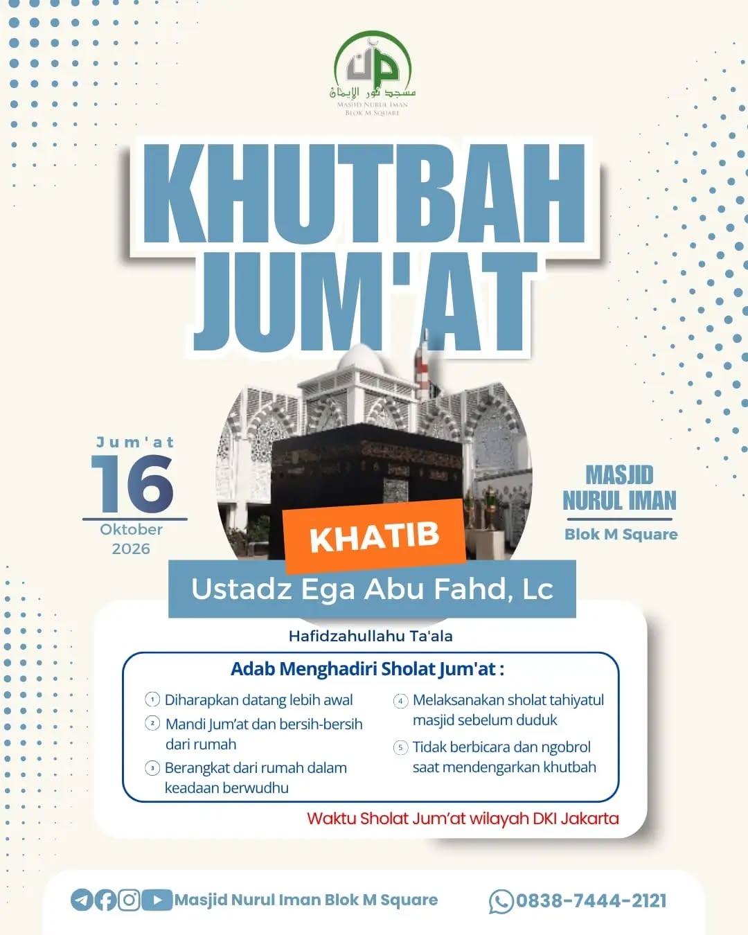 Poster asli dari @masjidnuruliman