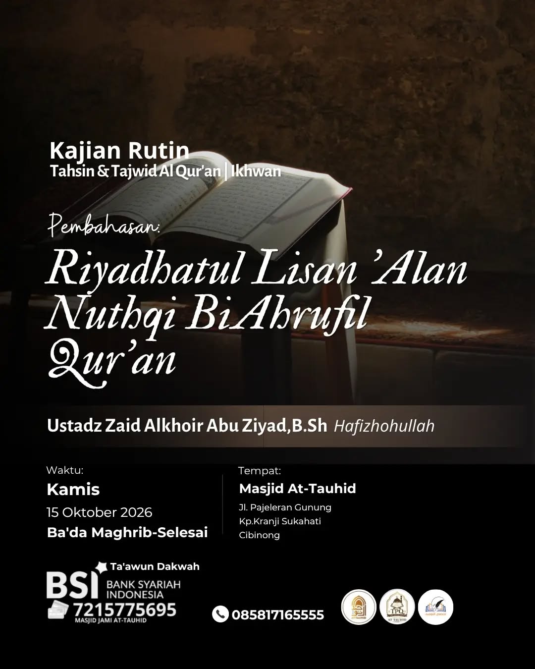 Poster asli dari @masjid.attauhid1