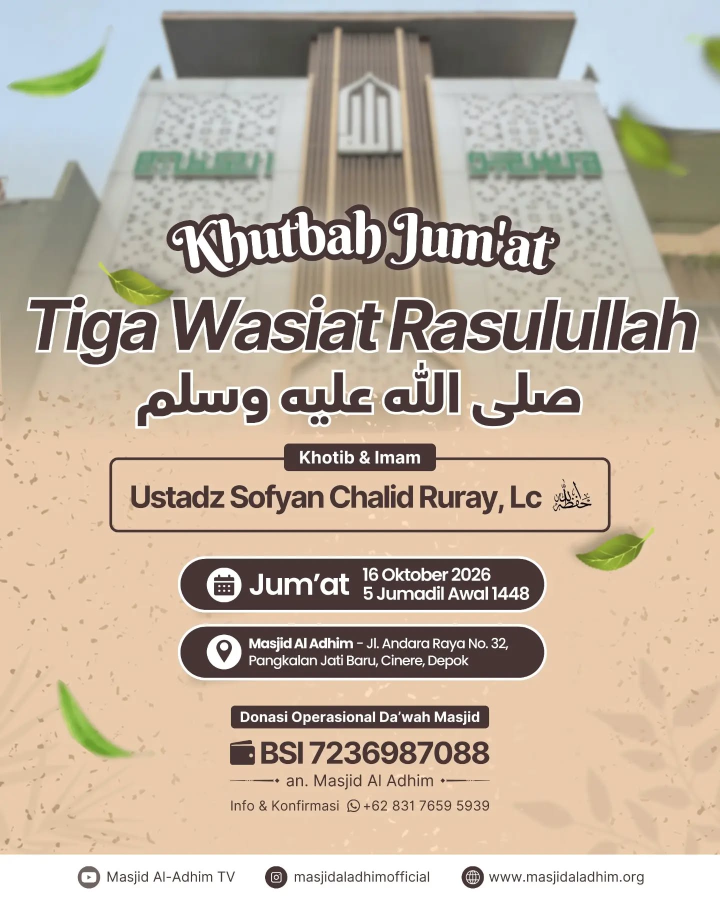 Poster asli dari @masjidaladhimofficial