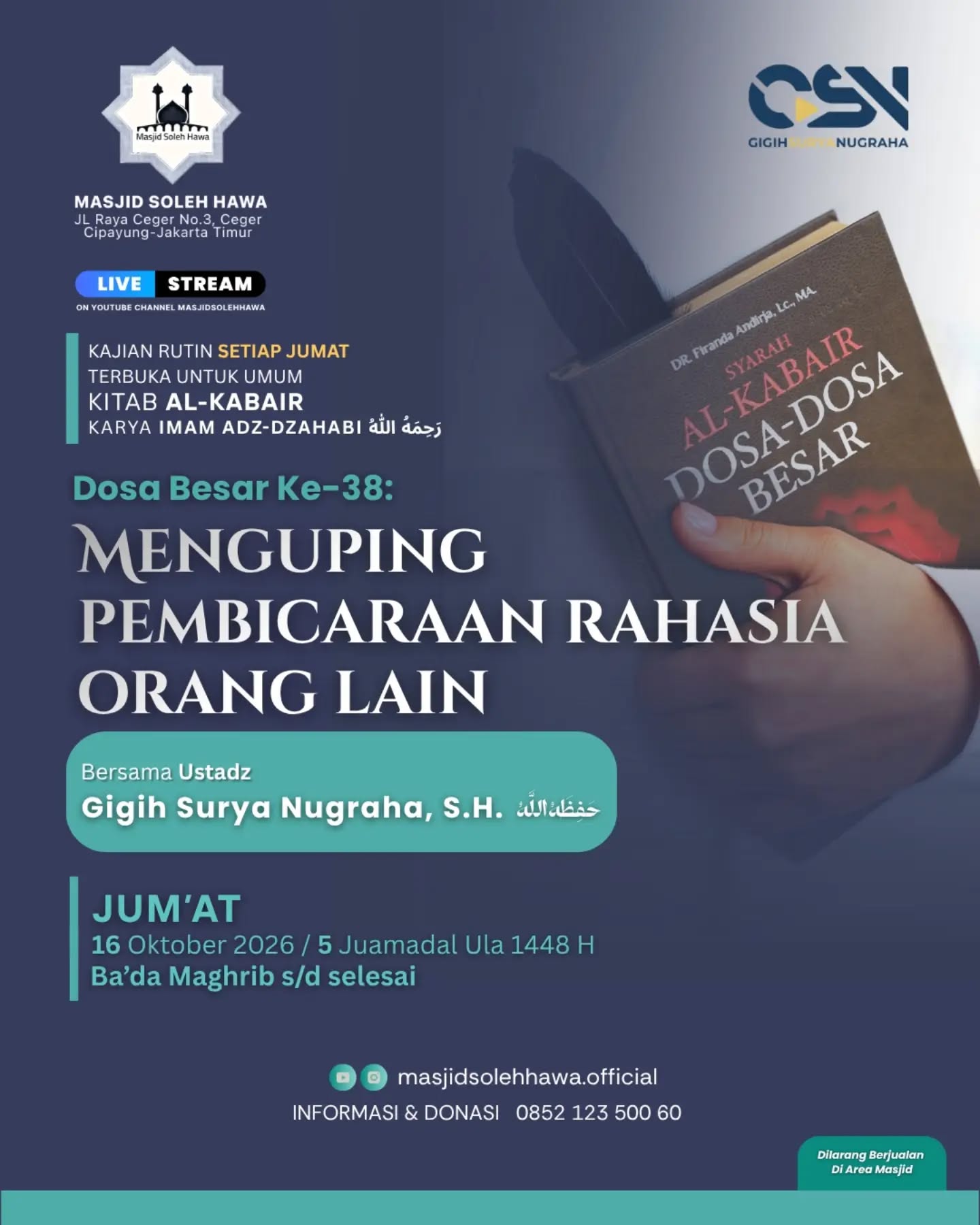 Poster asli dari @masjidsolehhawa.official