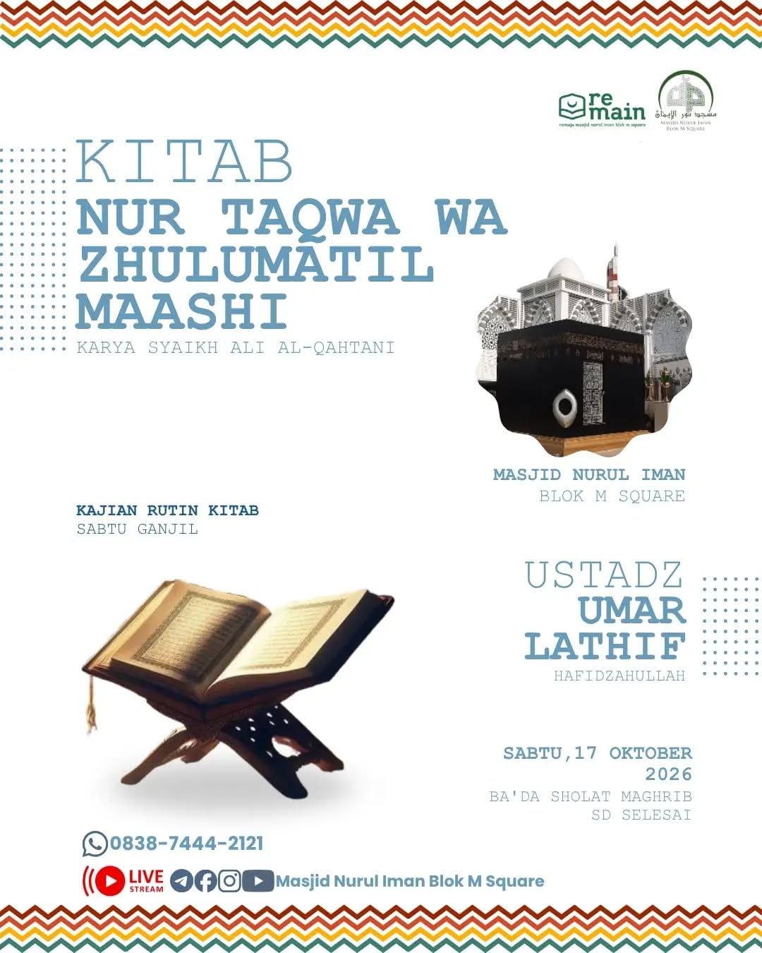 Poster asli dari @masjidnuruliman
